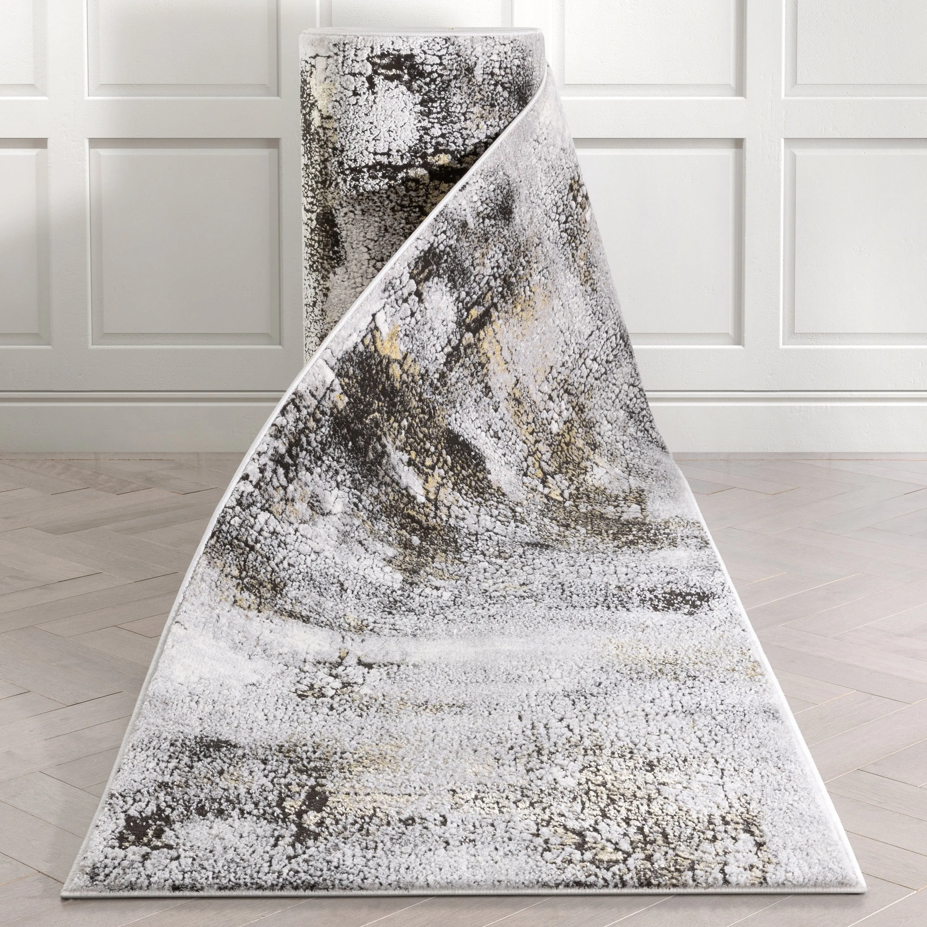 Custom Size Runner Fairmont Kenneth Glam Abstract Pattern Stair Rug
