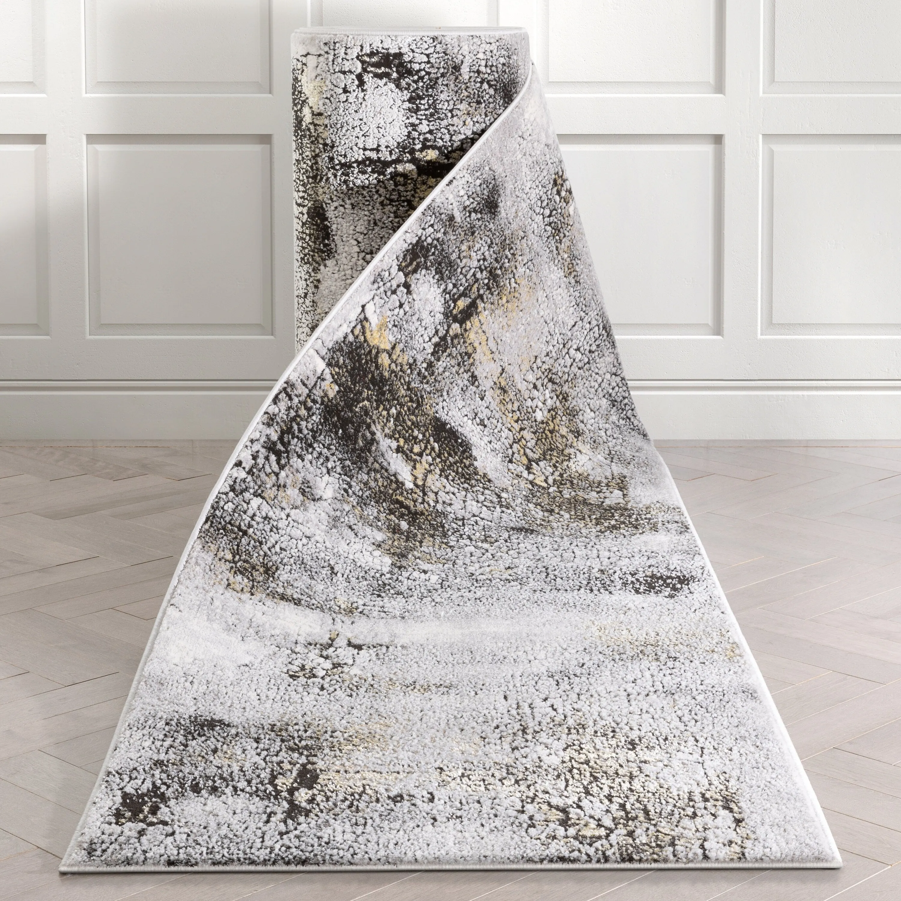 Custom Size Runner Fairmont Kenneth Glam Abstract Pattern Stair Rug