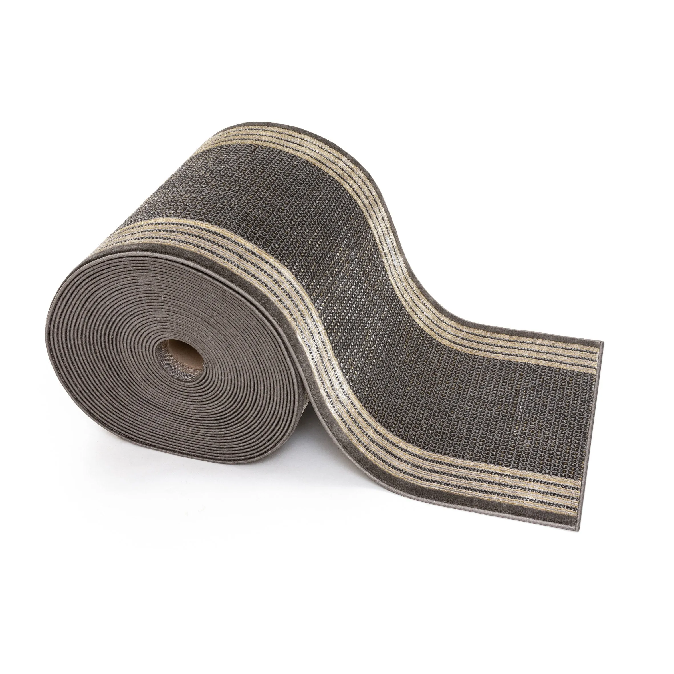 Custom Size Runner Fairmont Waylon Glam Solid & Striped Stair Rug