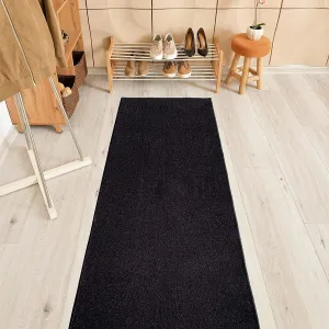 Custom Size Solid Design 26 Inch Wide Non-Slip Stair Runner Rug