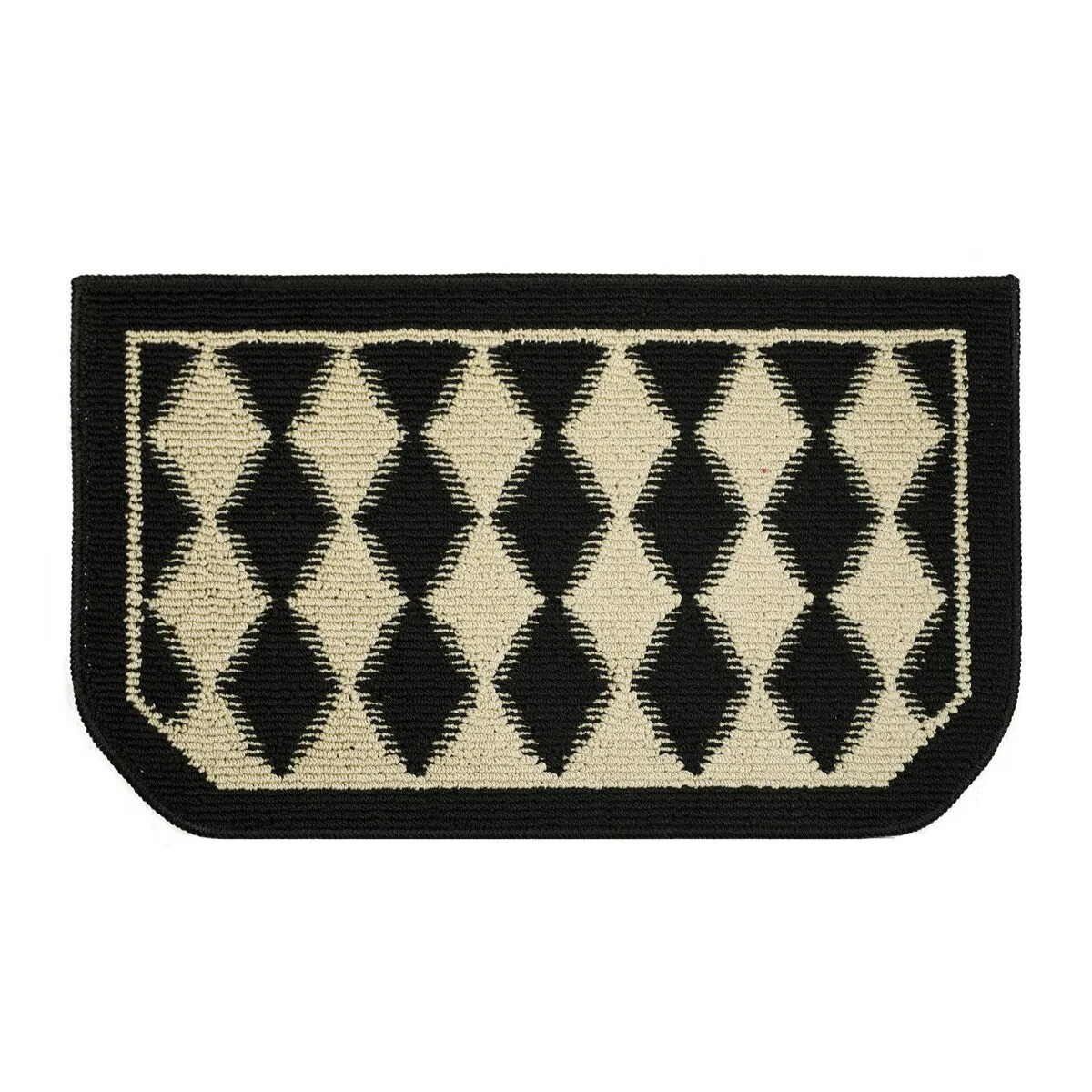 Decor Non-Slip Rubber Back Soft Durable Woven Fluffy Runner Area Carpet Floor Mat Indoor Kitchen Rug. Black Pumice Geometric