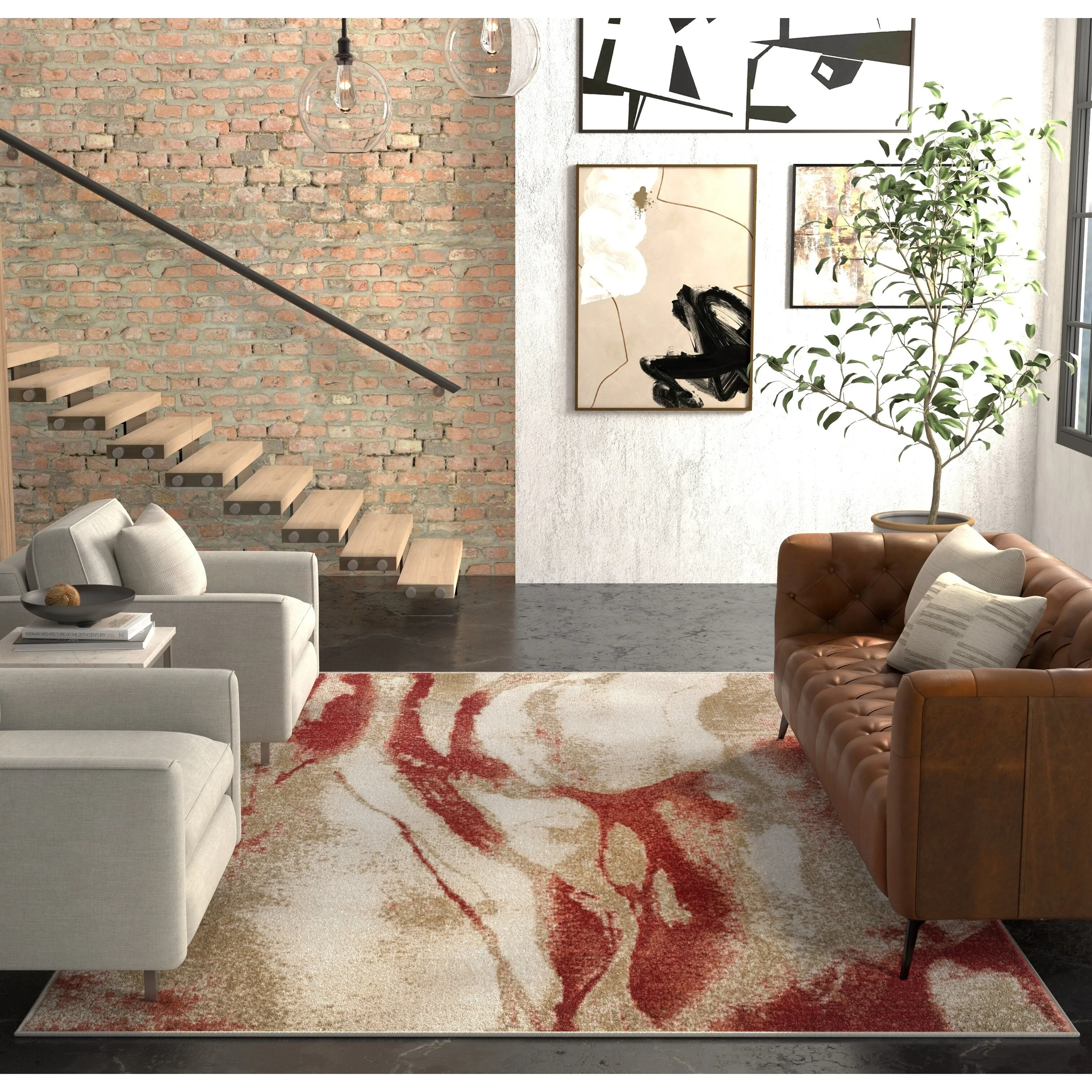 Domani Basics Abstract Marble Rug