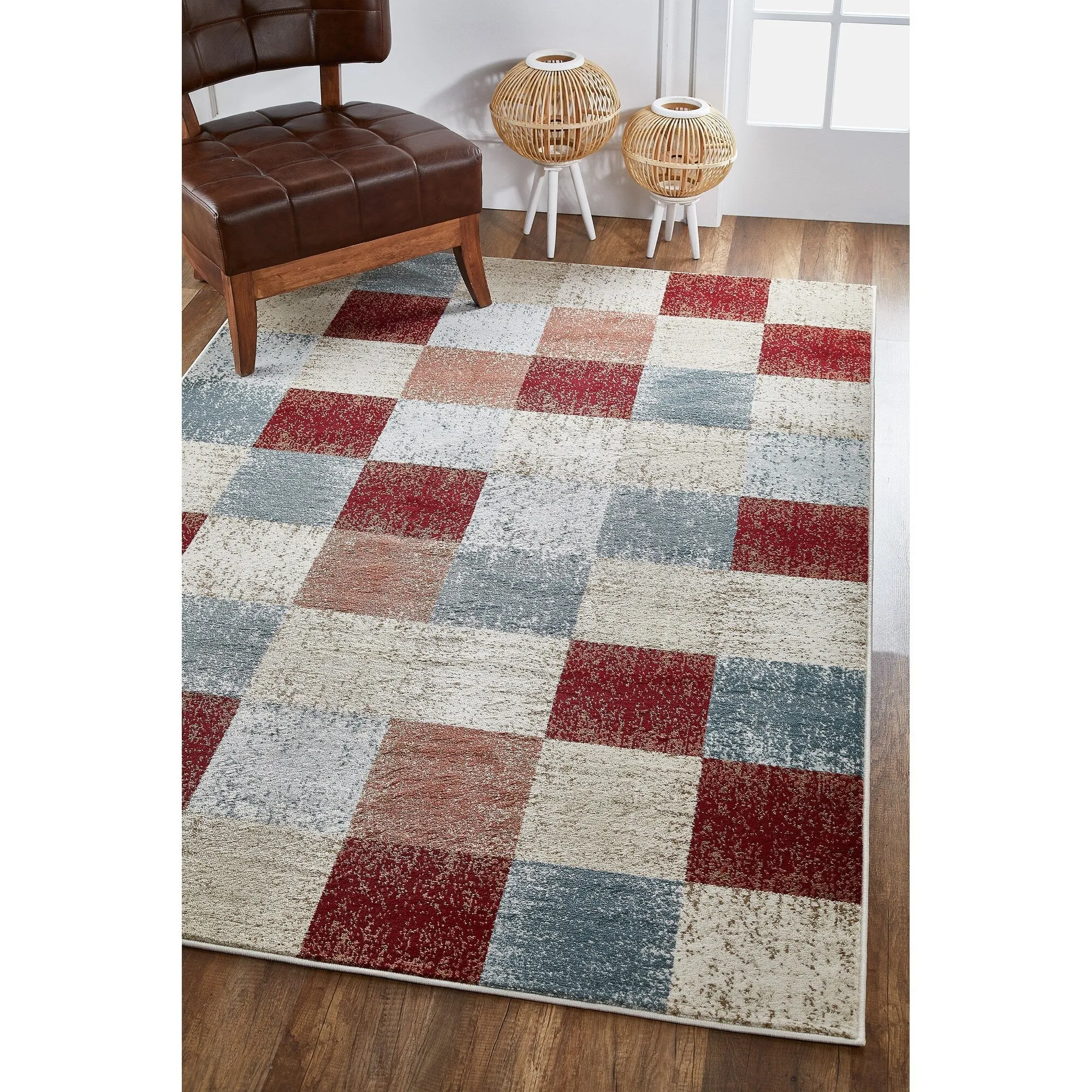 Domani Basics Distressed Colorblock Rug
