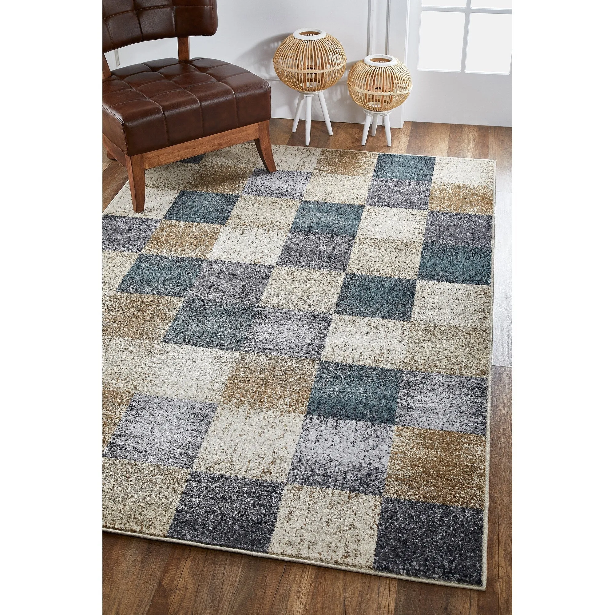 Domani Basics Distressed Colorblock Rug