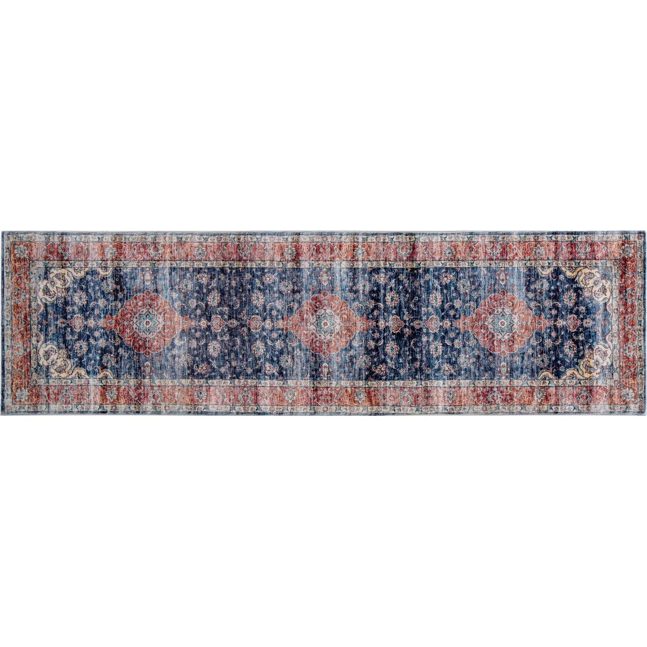 Domani Comfort Distressed At Midnight Boho Faux Fur Rug