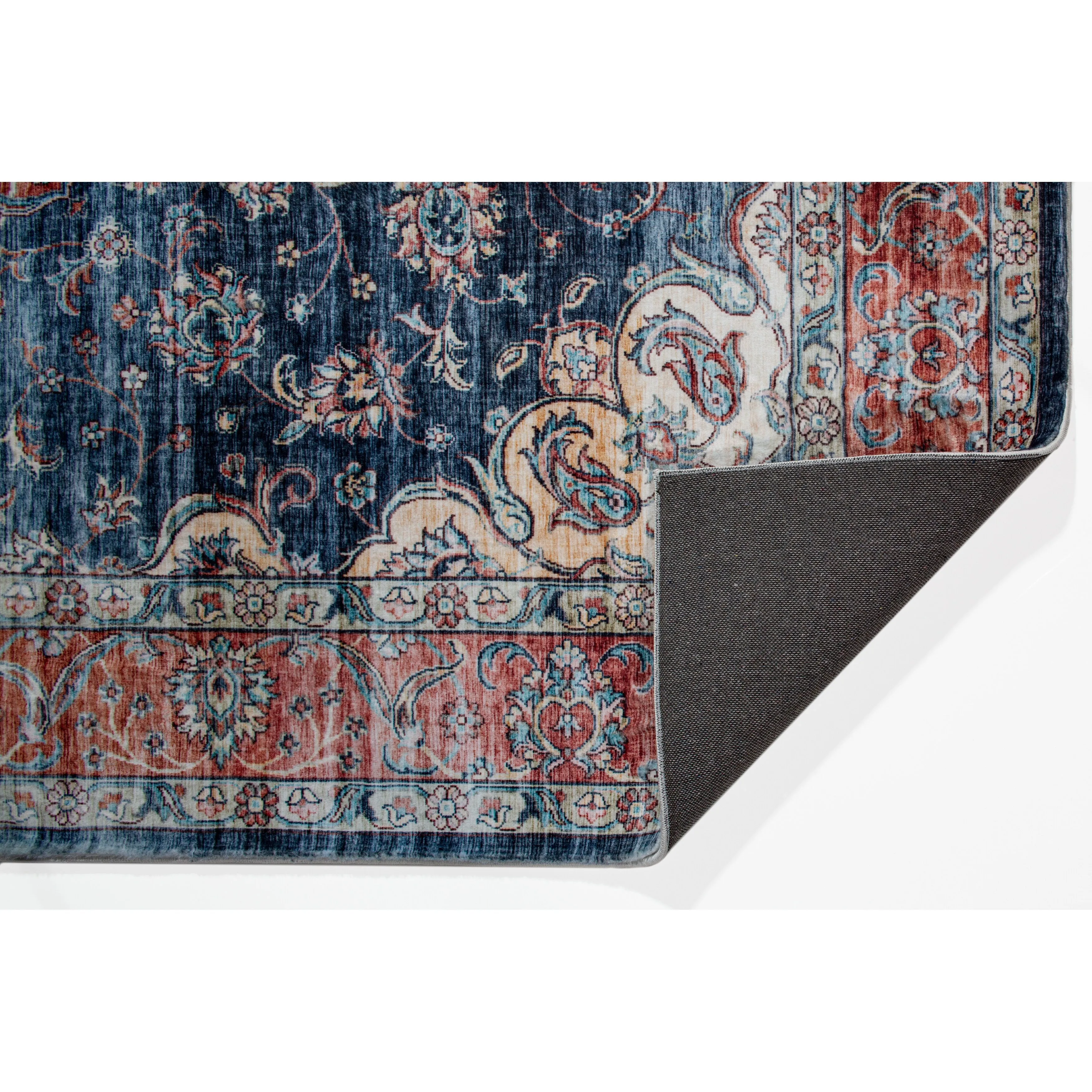 Domani Comfort Distressed At Midnight Boho Faux Fur Rug
