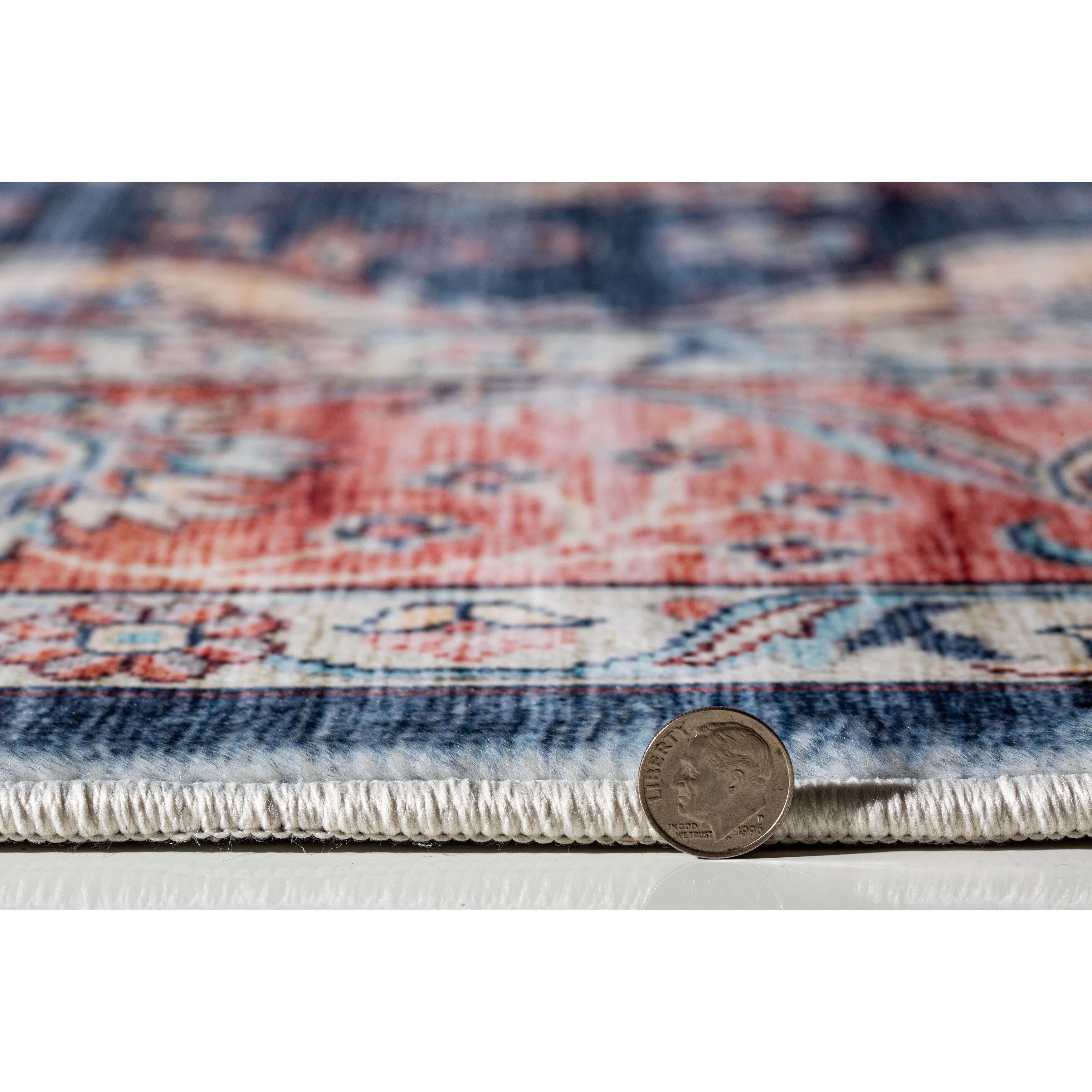 Domani Comfort Distressed At Midnight Boho Faux Fur Rug