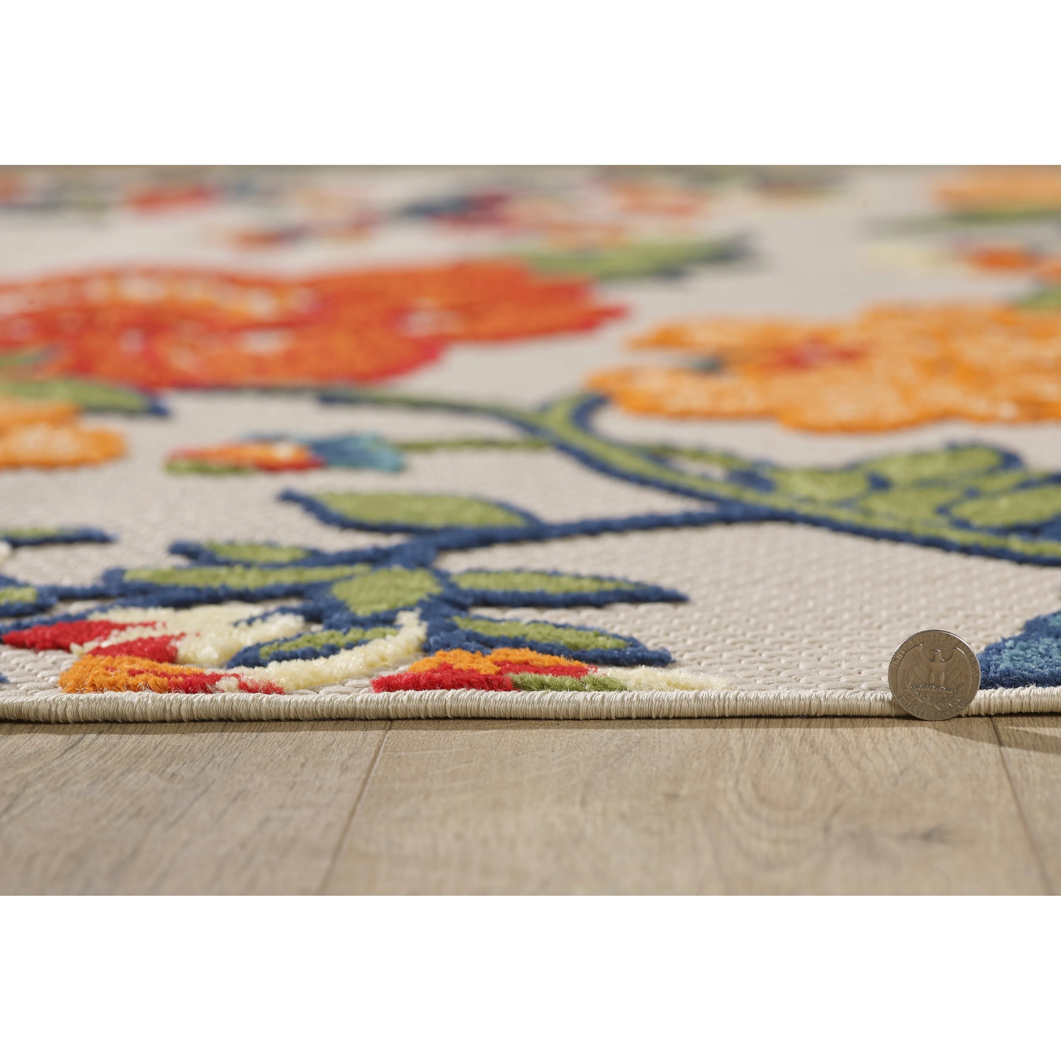 Domani Napa Floral Chic Indoor / Outdoor Area Rug