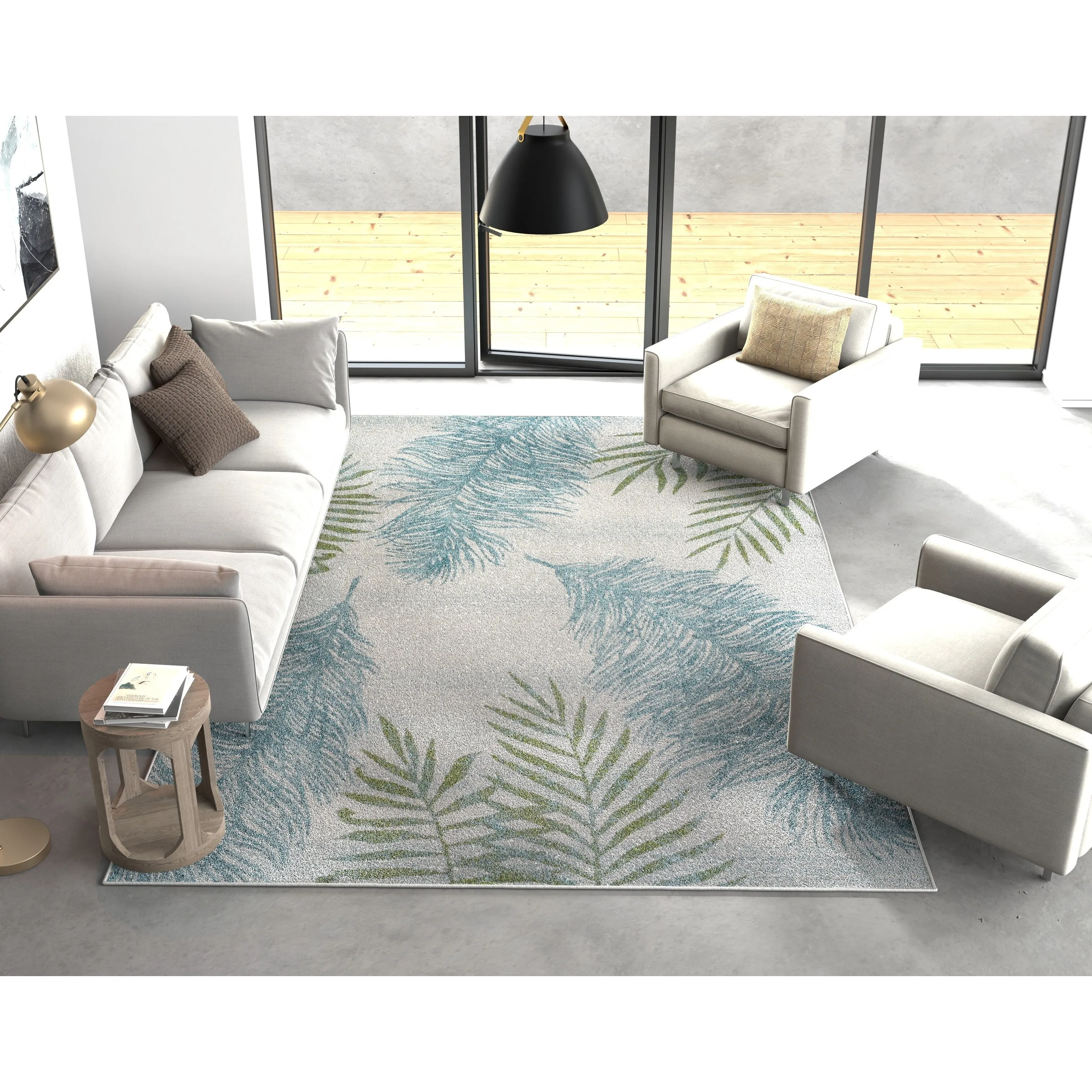 Domani Seaside Palms Tropical Rug