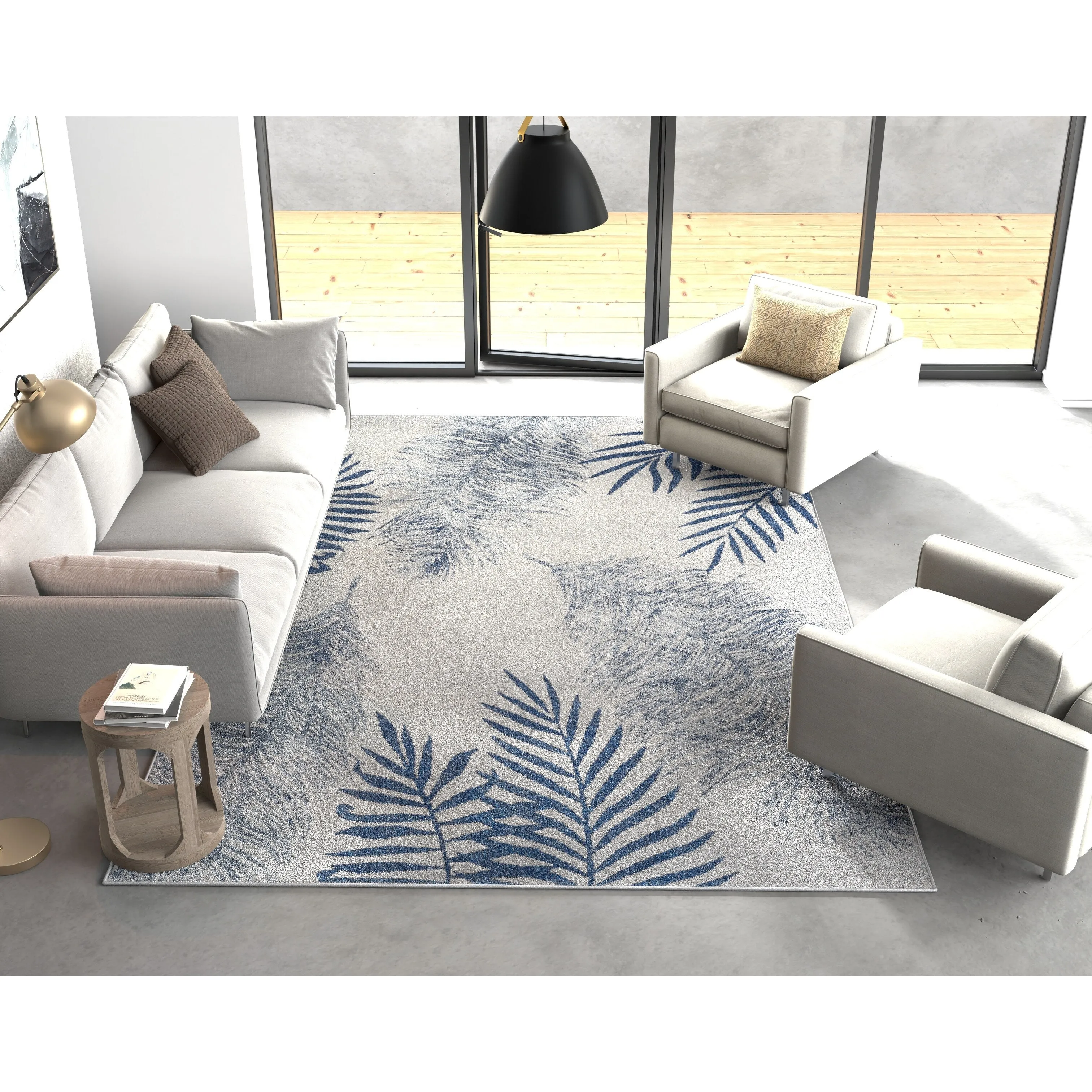 Domani Seaside Palms Tropical Rug