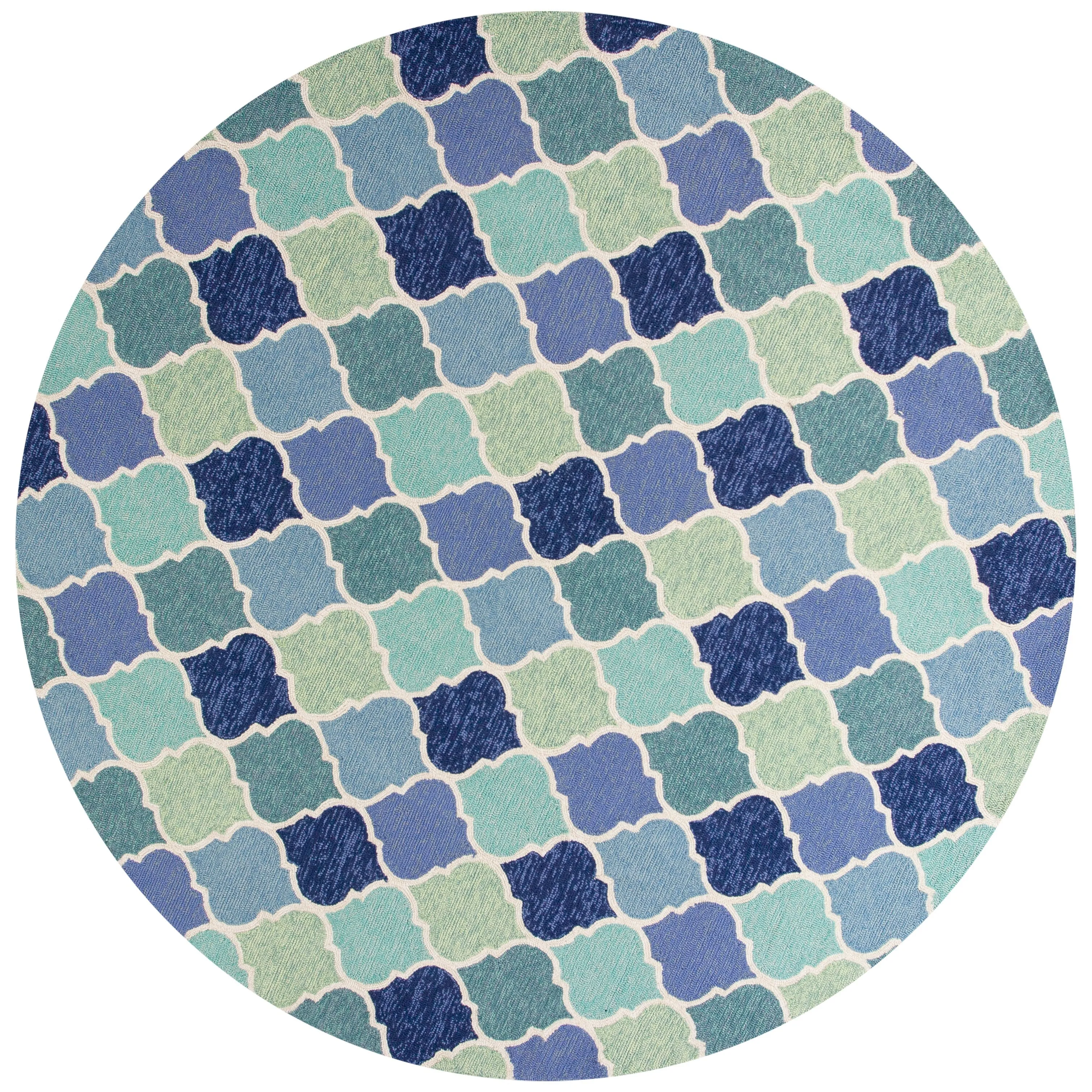 Domani Trails Morroccan Blues Trellis Indoor / Outdoor Rug