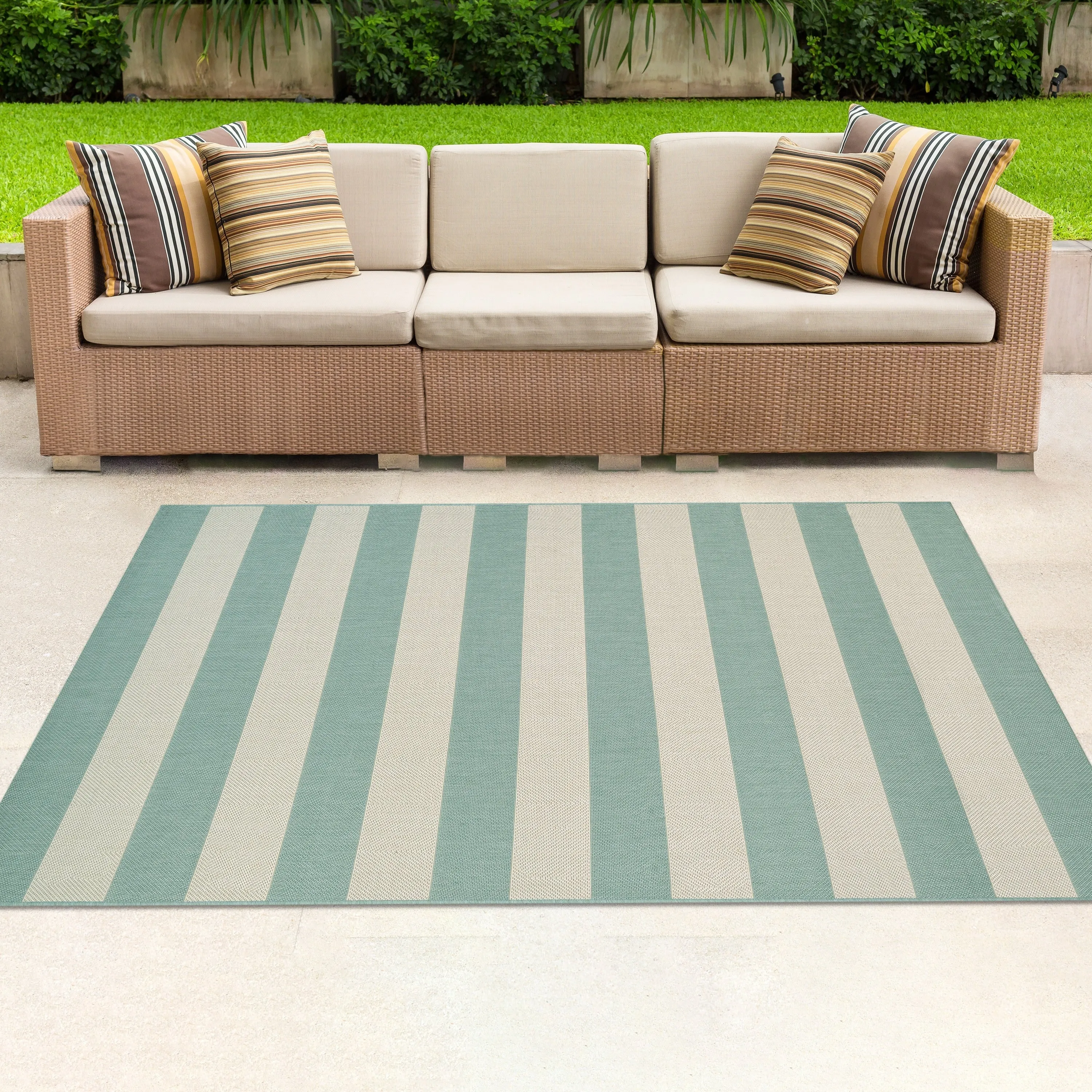 Dream Decor Rugs Hampton Striped Indoor Outdoor Area Rug