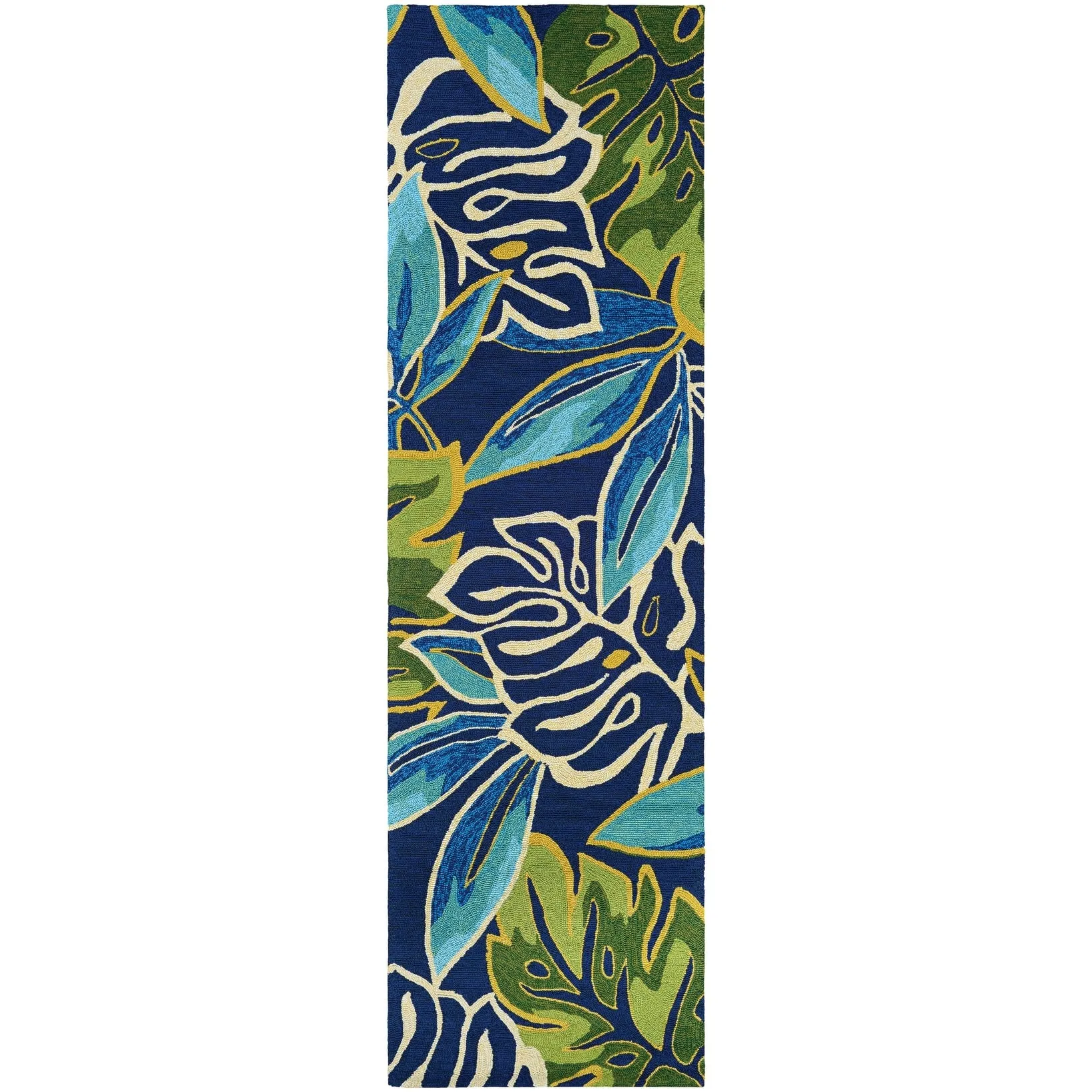 Dream Decor Rugs Miami Palms Blue Forest Green Indoor Outdoor Area Rug