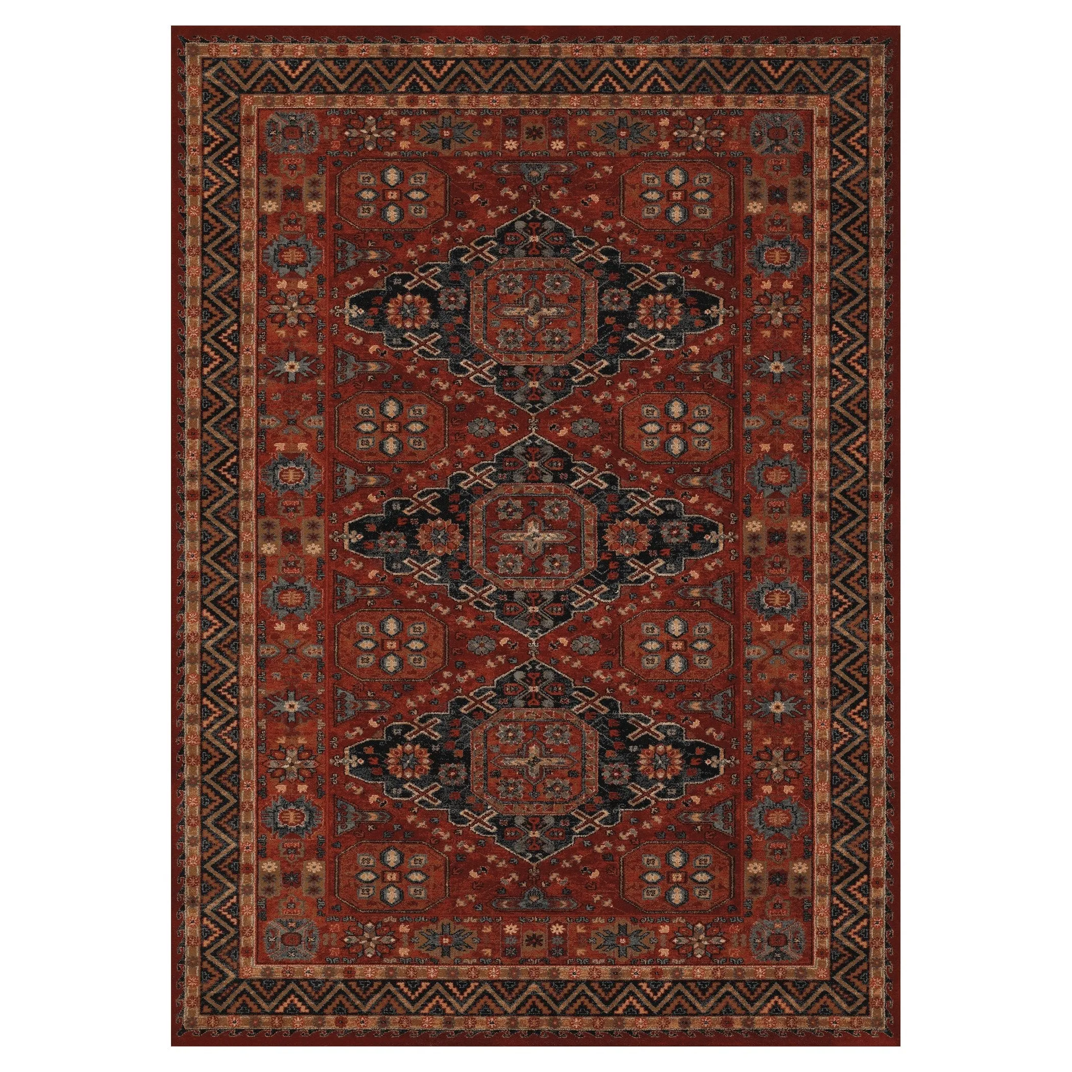 Dream Decor Rugs Parish Rio Burgundy Oriental Wool Area Rug