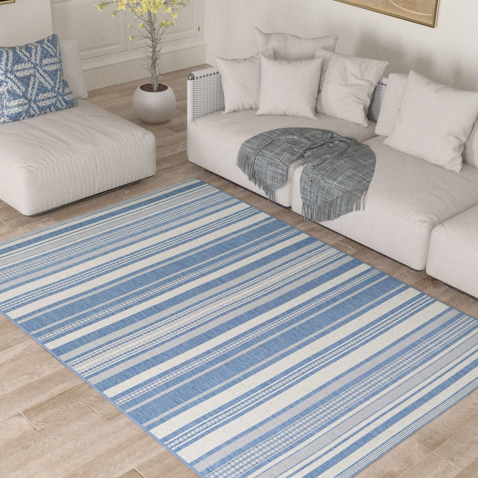 Dream Decor Rugs Pergola Bower Stripe Indoor Outdoor Area Rug