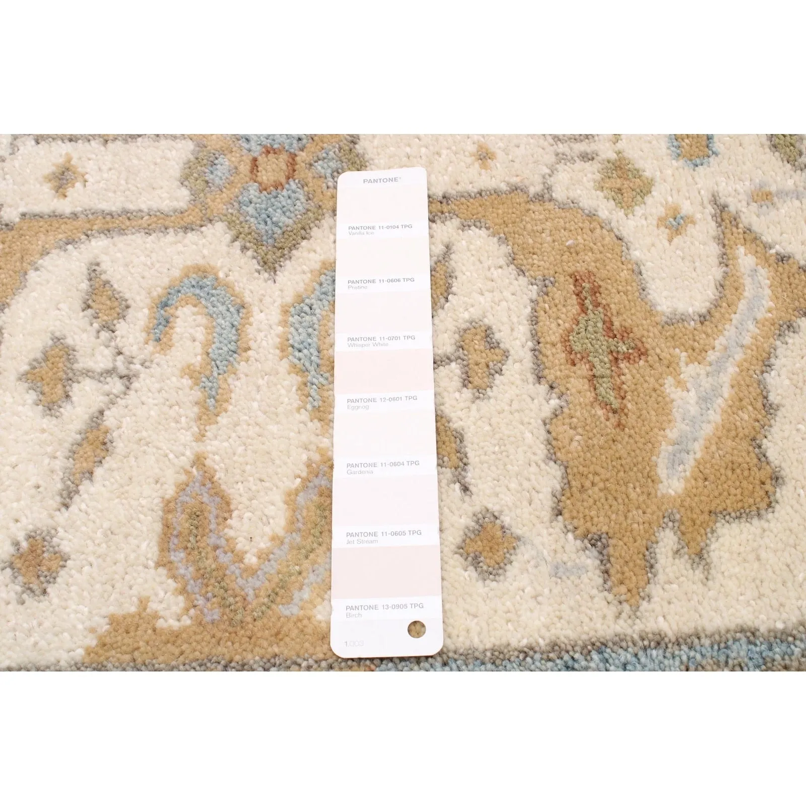 ECARPETGALLERY Hand-knotted Oushak Cream Wool Rug - 2'7 x 7'10