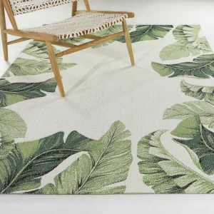 Espada Tropical Leaves Indoor/Outdoor Area Rug