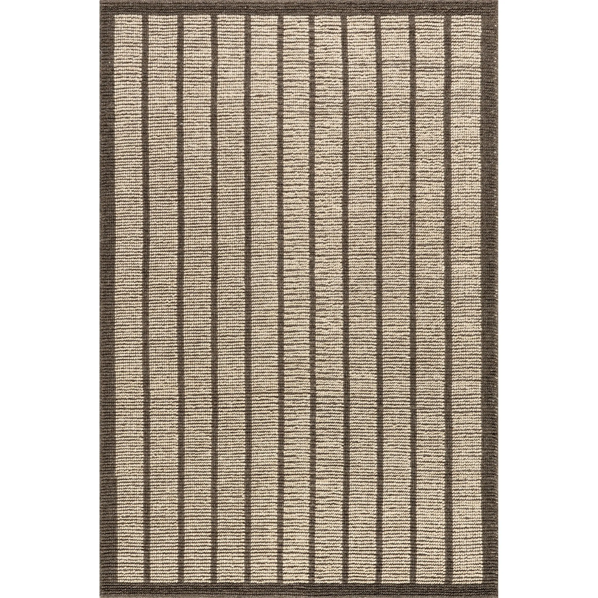 Eva Block Stripe Wool Area Rug