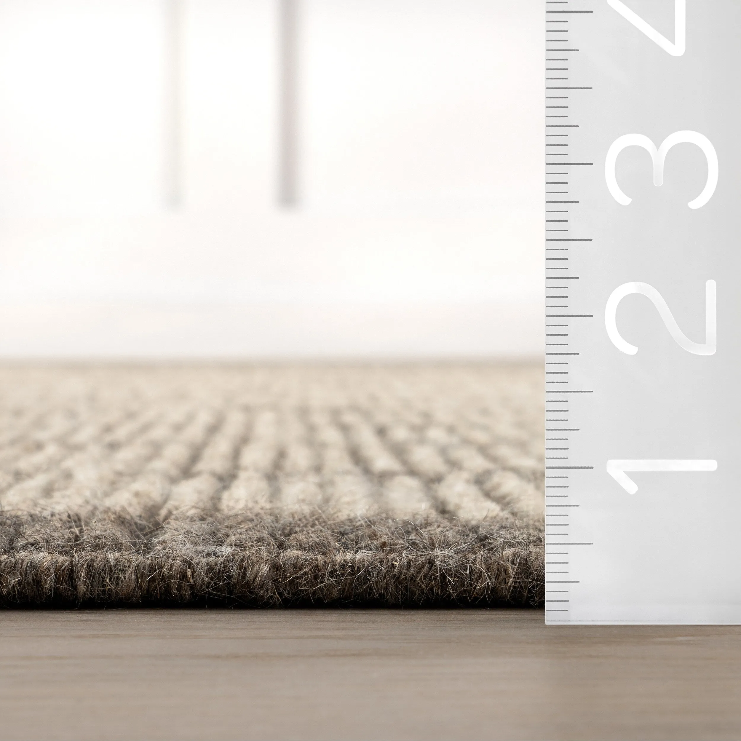 Eva Block Stripe Wool Area Rug