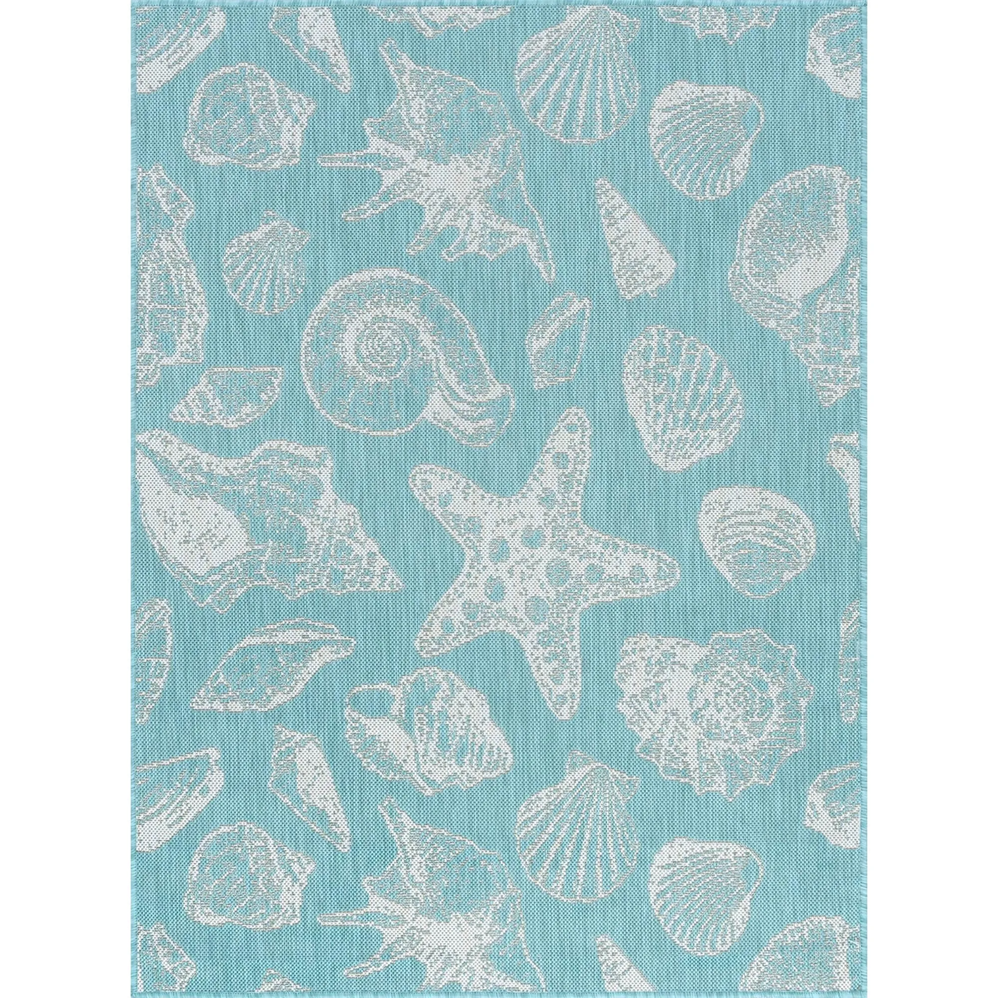 Exo Coastal Graphic Print Indoor/Outdoor Area Rug