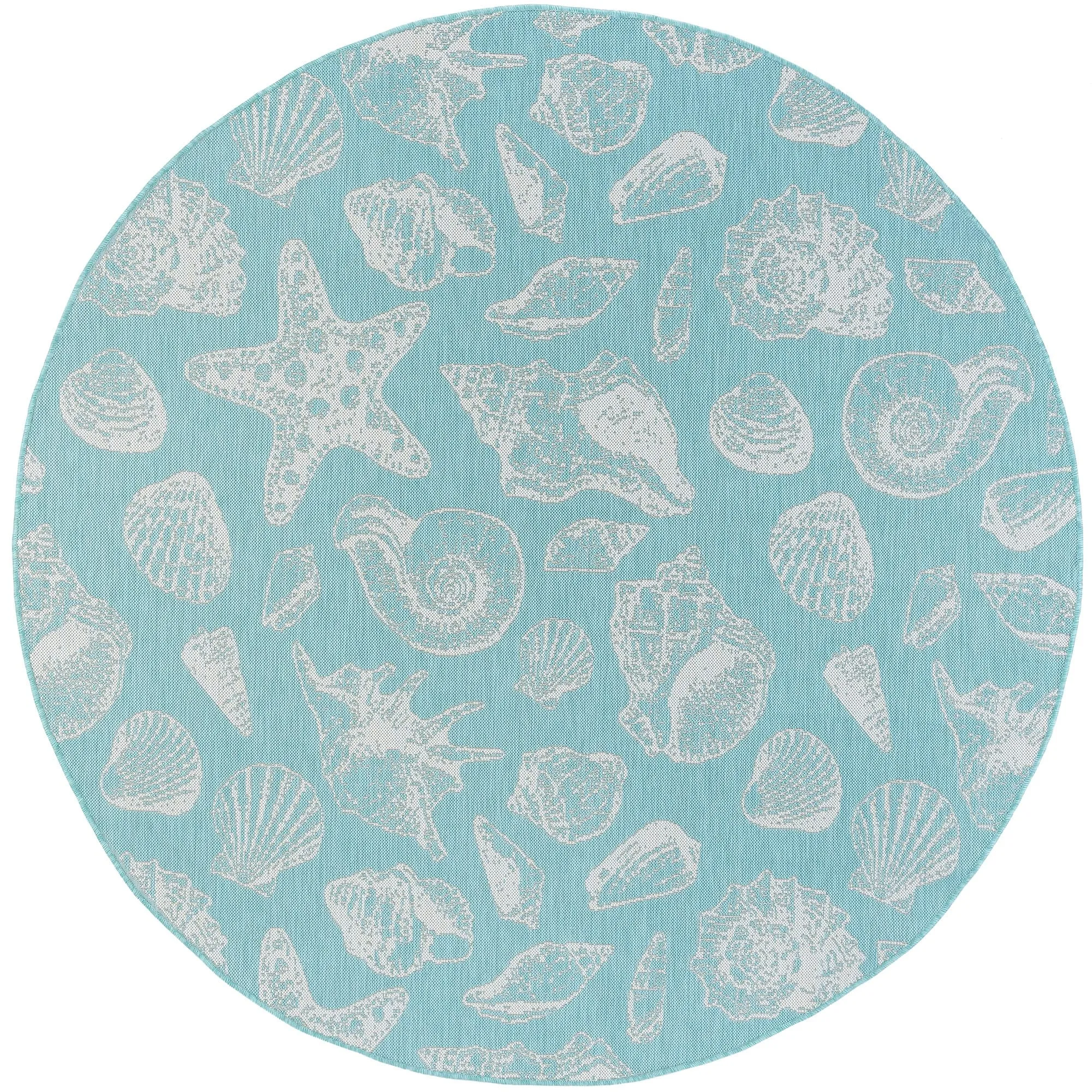 Exo Coastal Graphic Print Indoor/Outdoor Area Rug