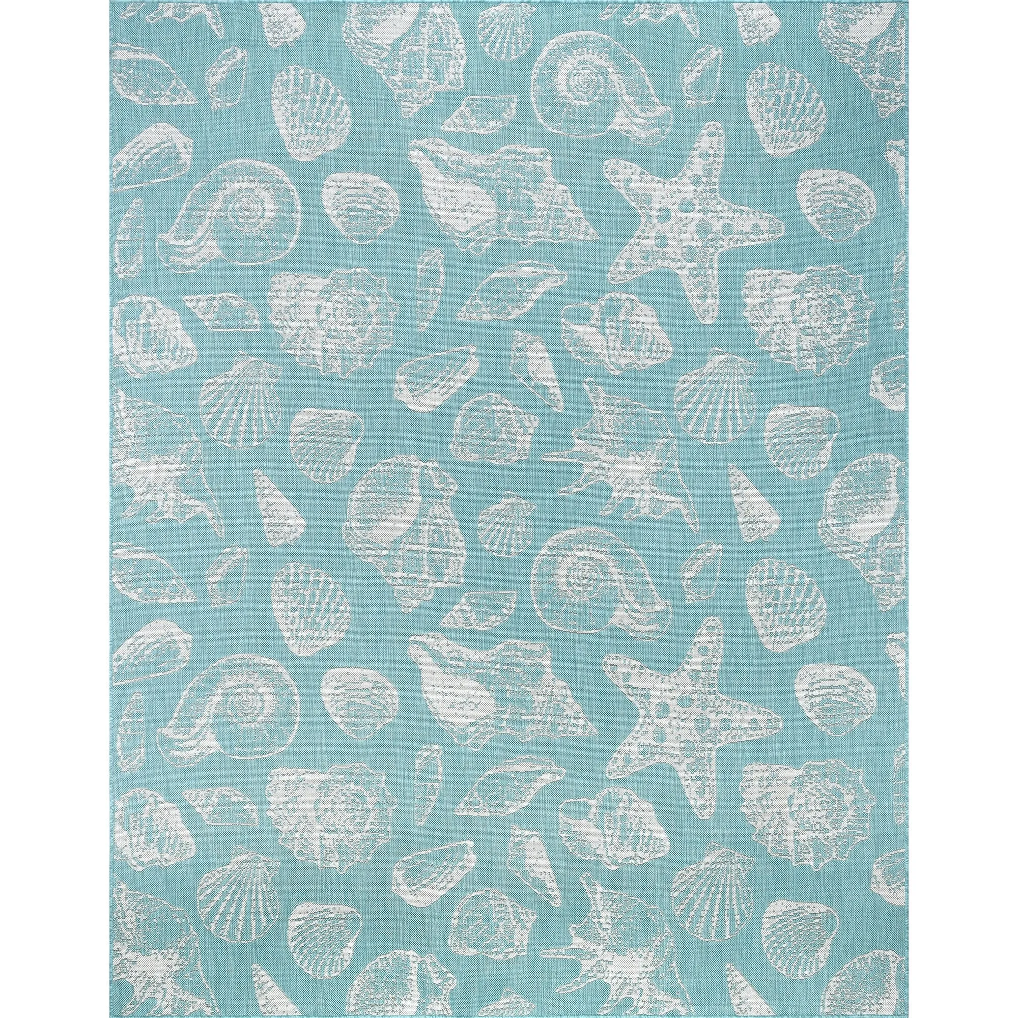 Exo Coastal Graphic Print Indoor/Outdoor Area Rug