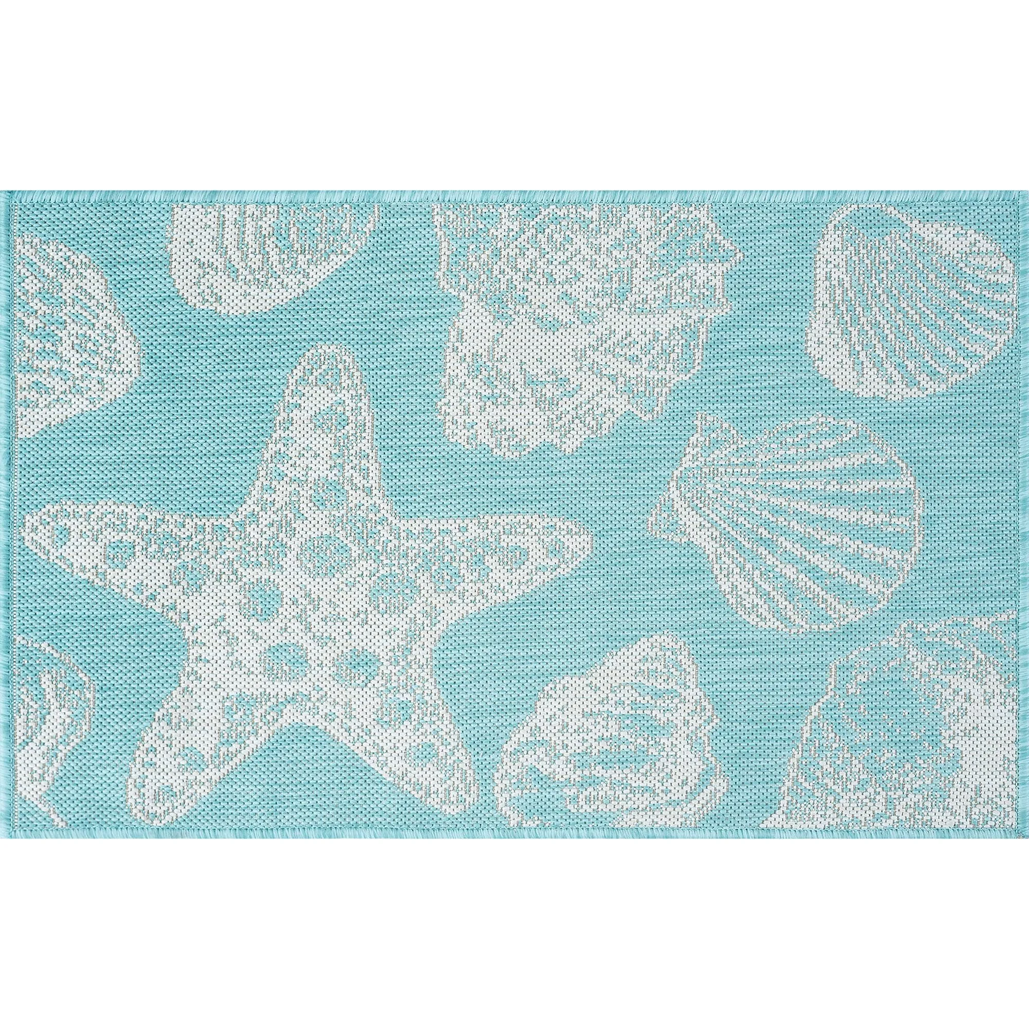 Exo Coastal Graphic Print Indoor/Outdoor Area Rug