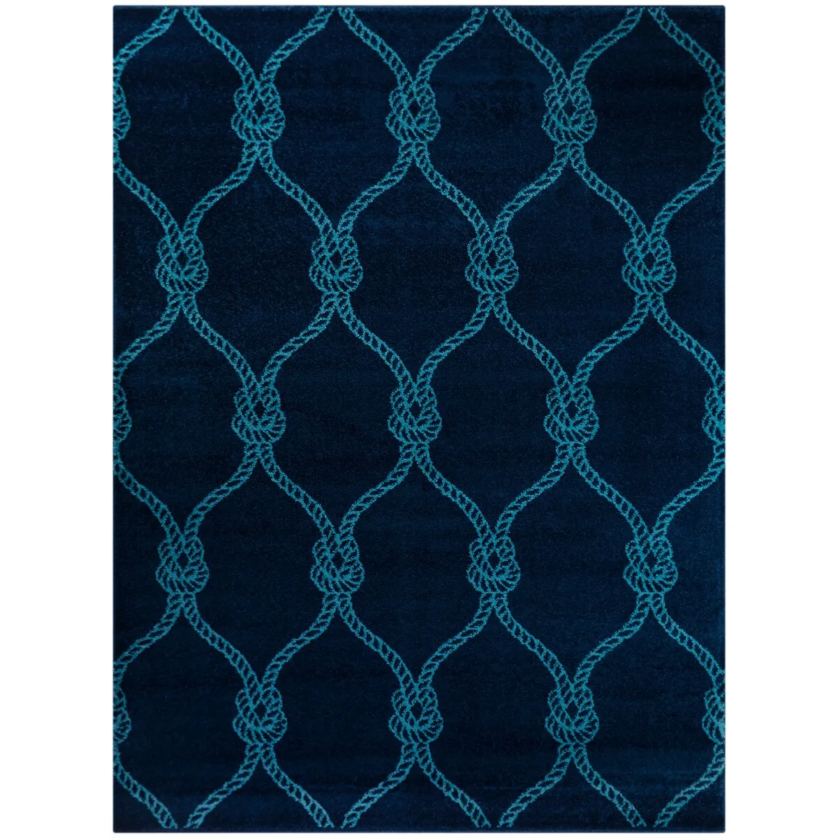 Fischer Nautical Trellis Coastal Area Rug