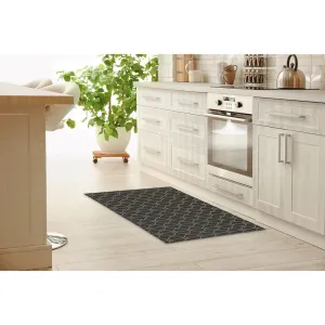 FITZWATER BLACK & GOLD Kitchen Mat By Kavka Designs