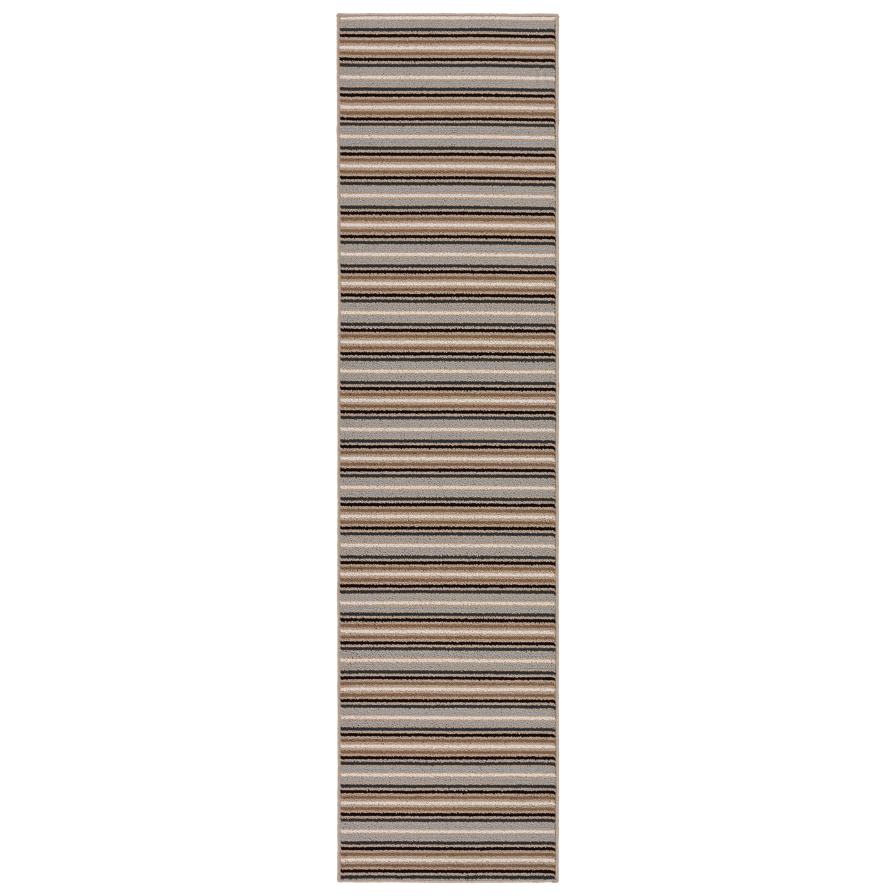 Garland Nantucket Stripe Runner. or Area Rug in Earth Tone