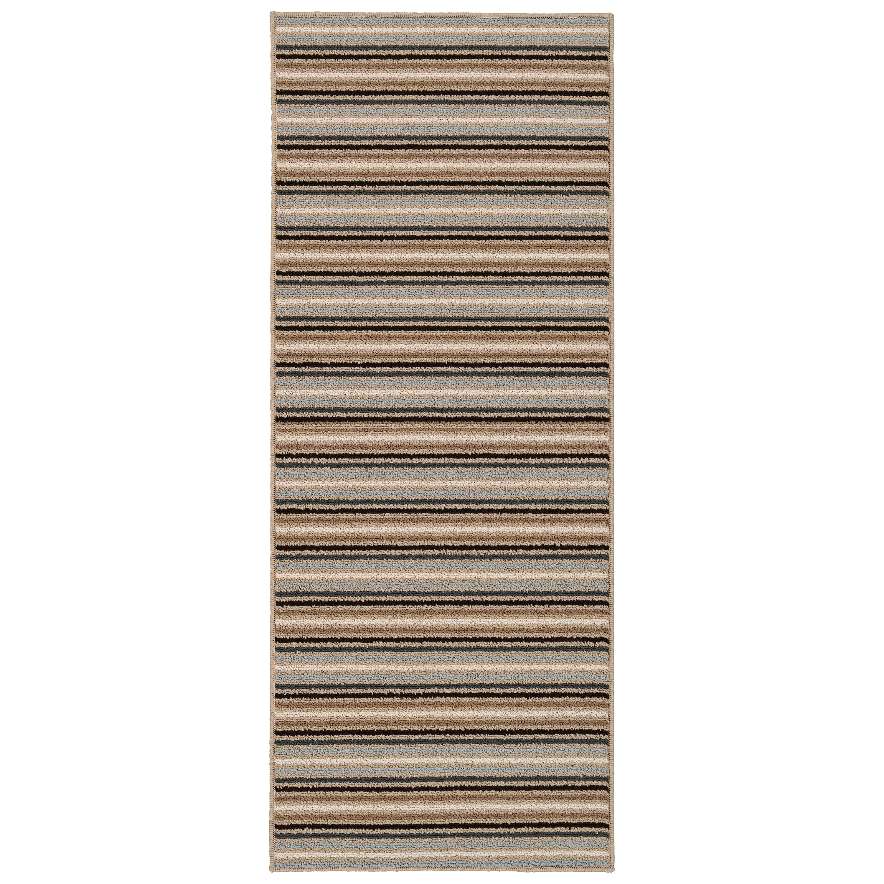 Garland Nantucket Stripe Runner. or Area Rug in Earth Tone
