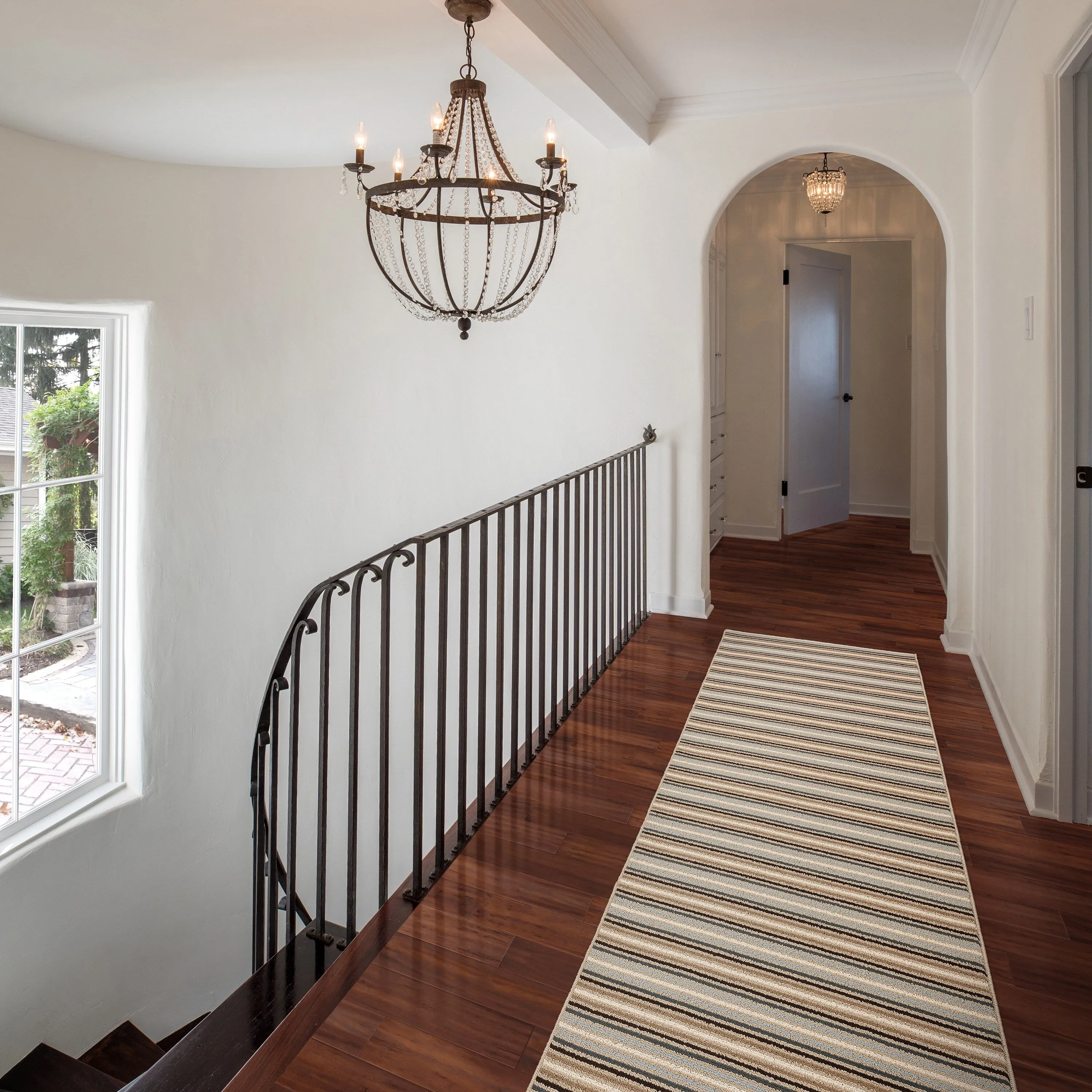 Garland Nantucket Stripe Runner. or Area Rug in Earth Tone