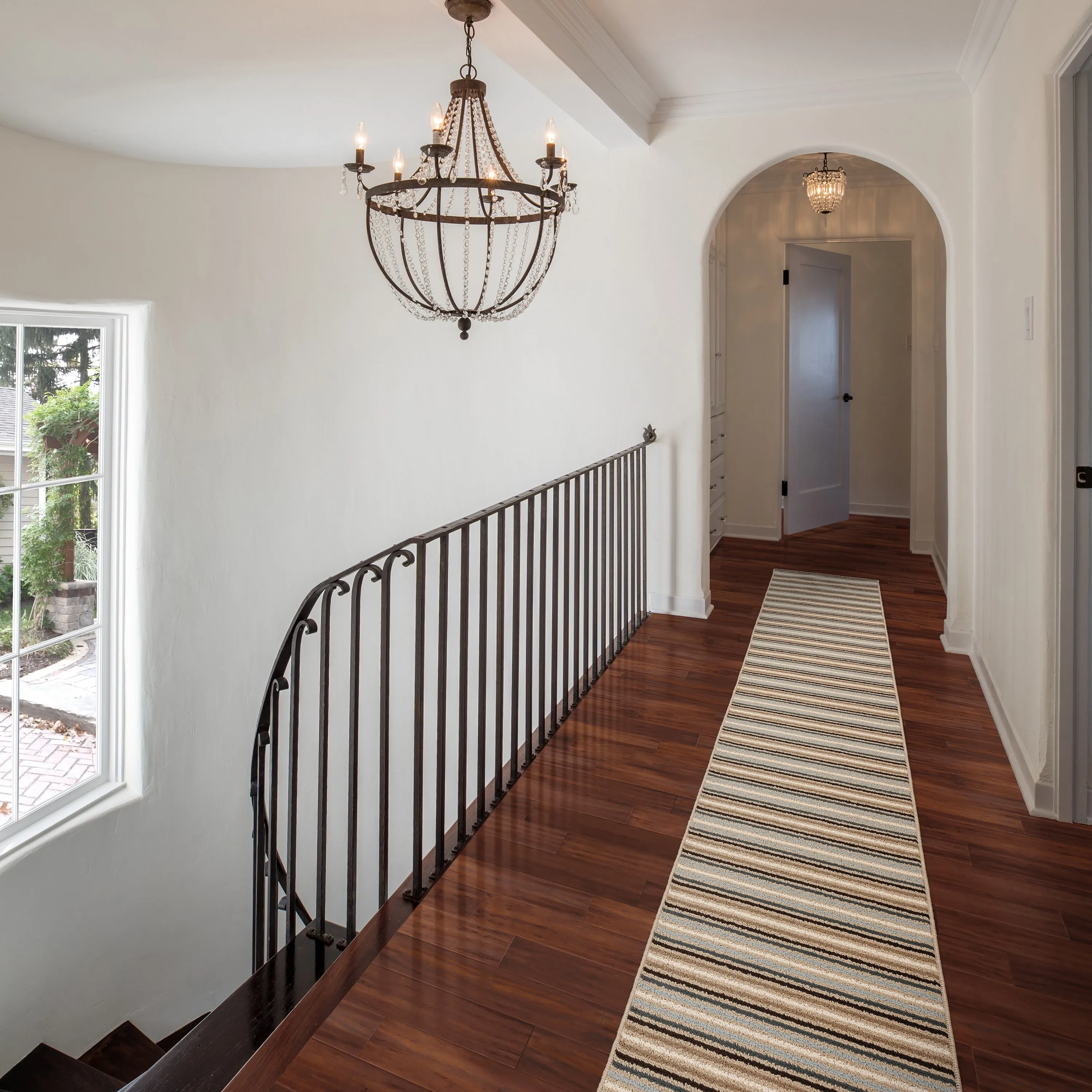 Garland Nantucket Stripe Runner. or Area Rug in Earth Tone