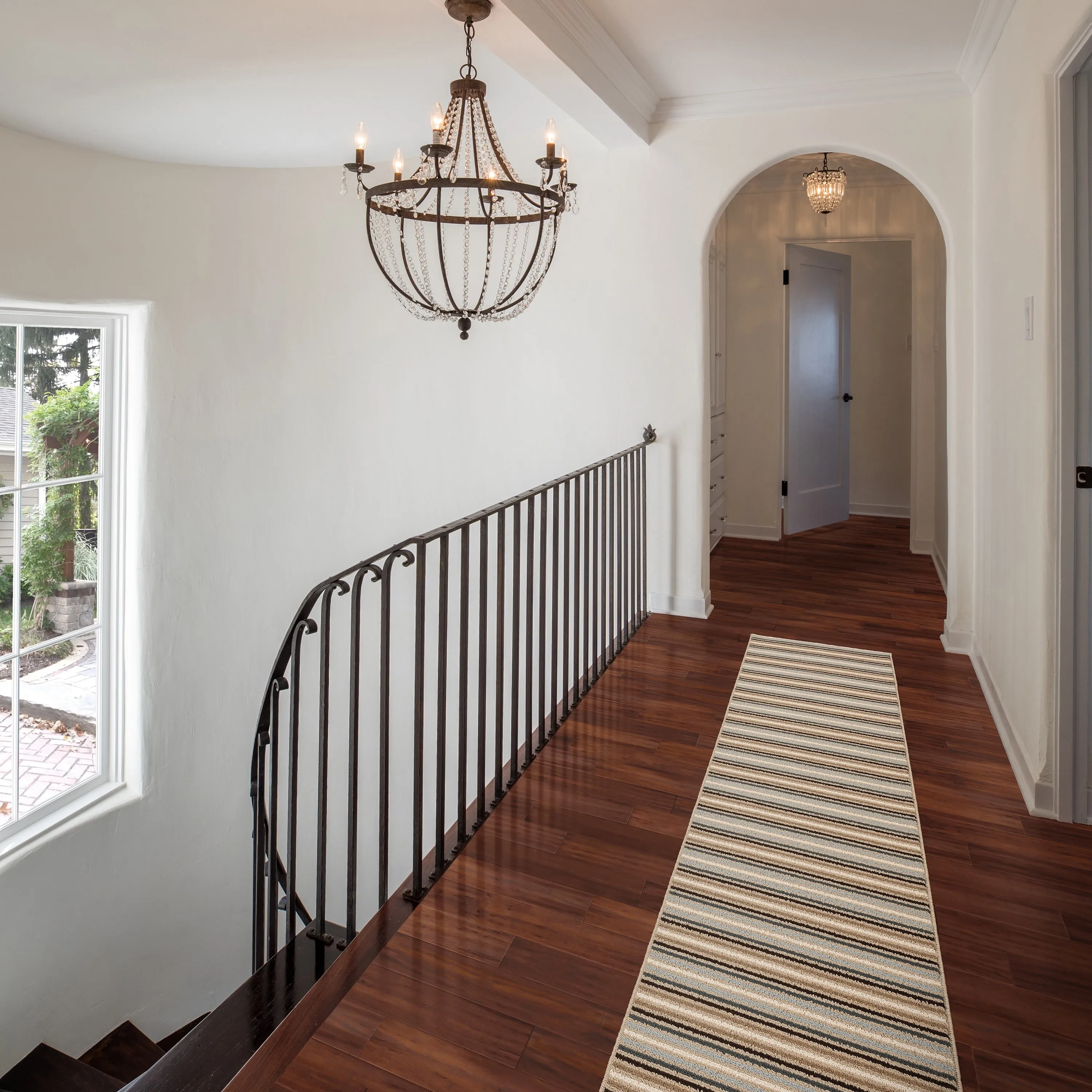 Garland Nantucket Stripe Runner. or Area Rug in Earth Tone
