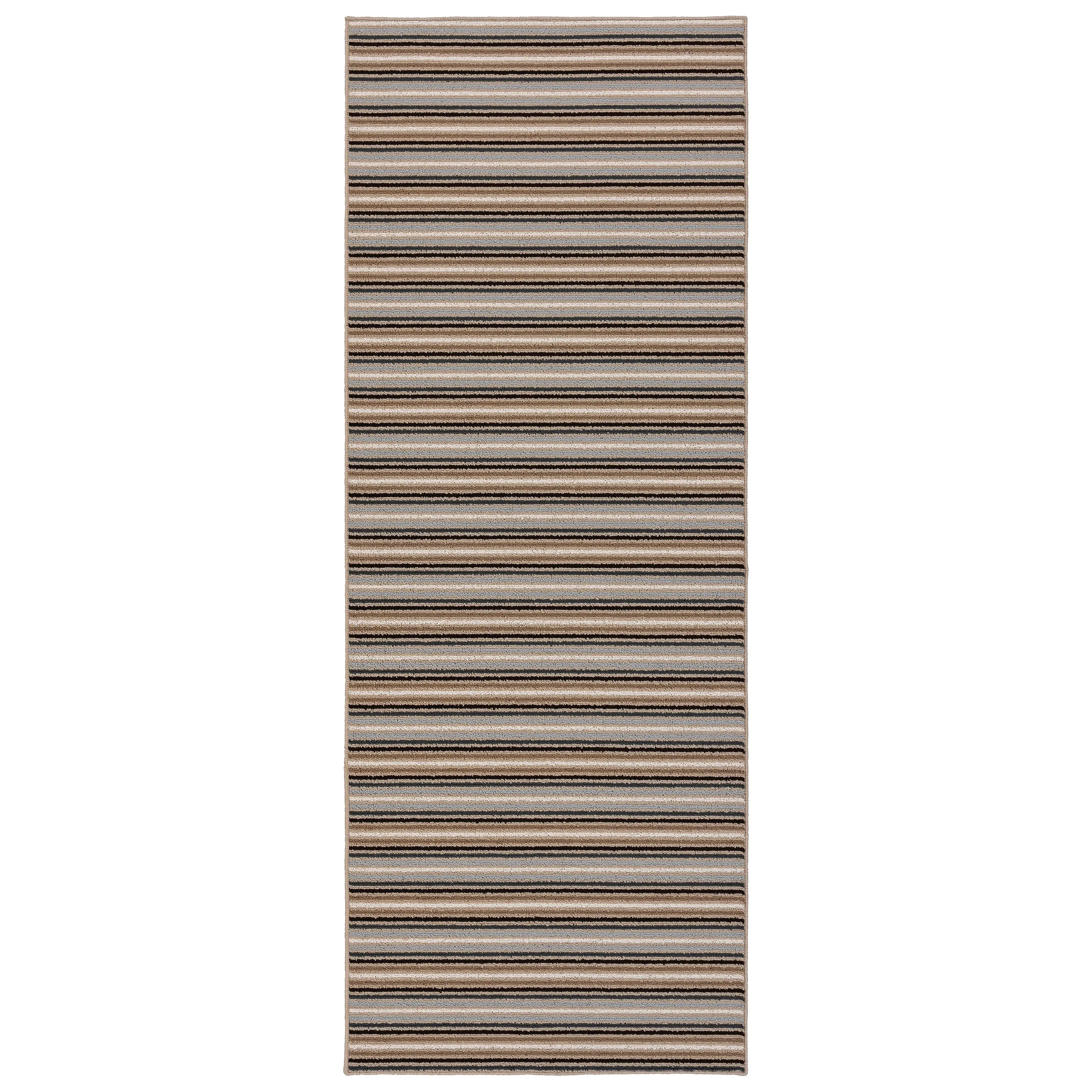 Garland Nantucket Stripe Runner. or Area Rug in Earth Tone