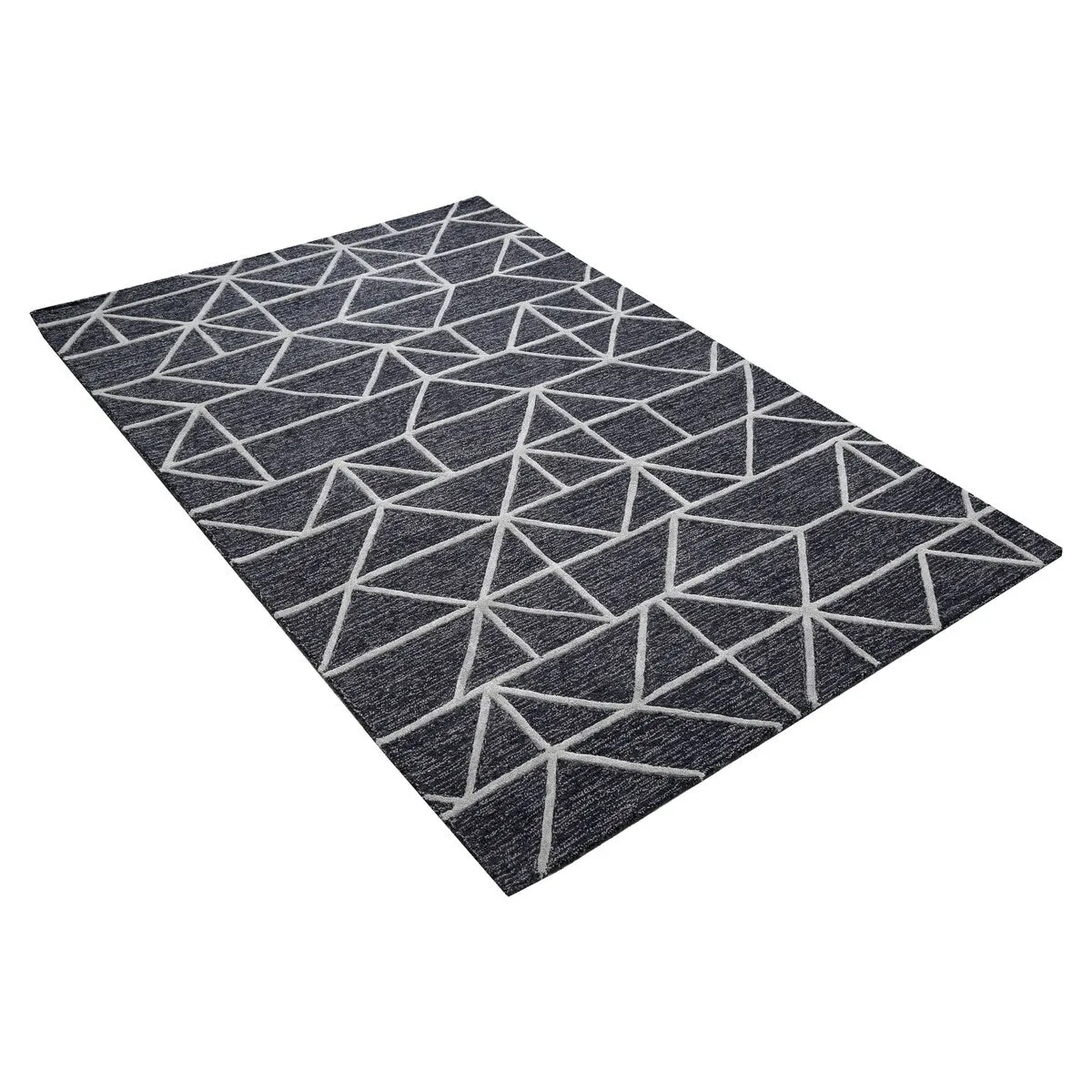 George Towne Living Mirage Luxury Handmade Modern Modular Wool Area Rug