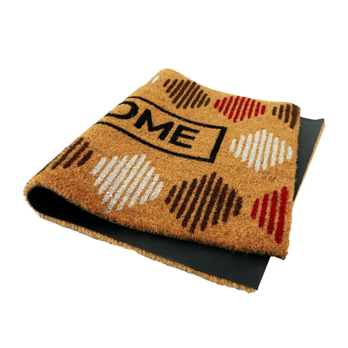 George Towne Living-OVERSIZED. 24x36 Outdoor Coir Mat-Welcome Diamonds