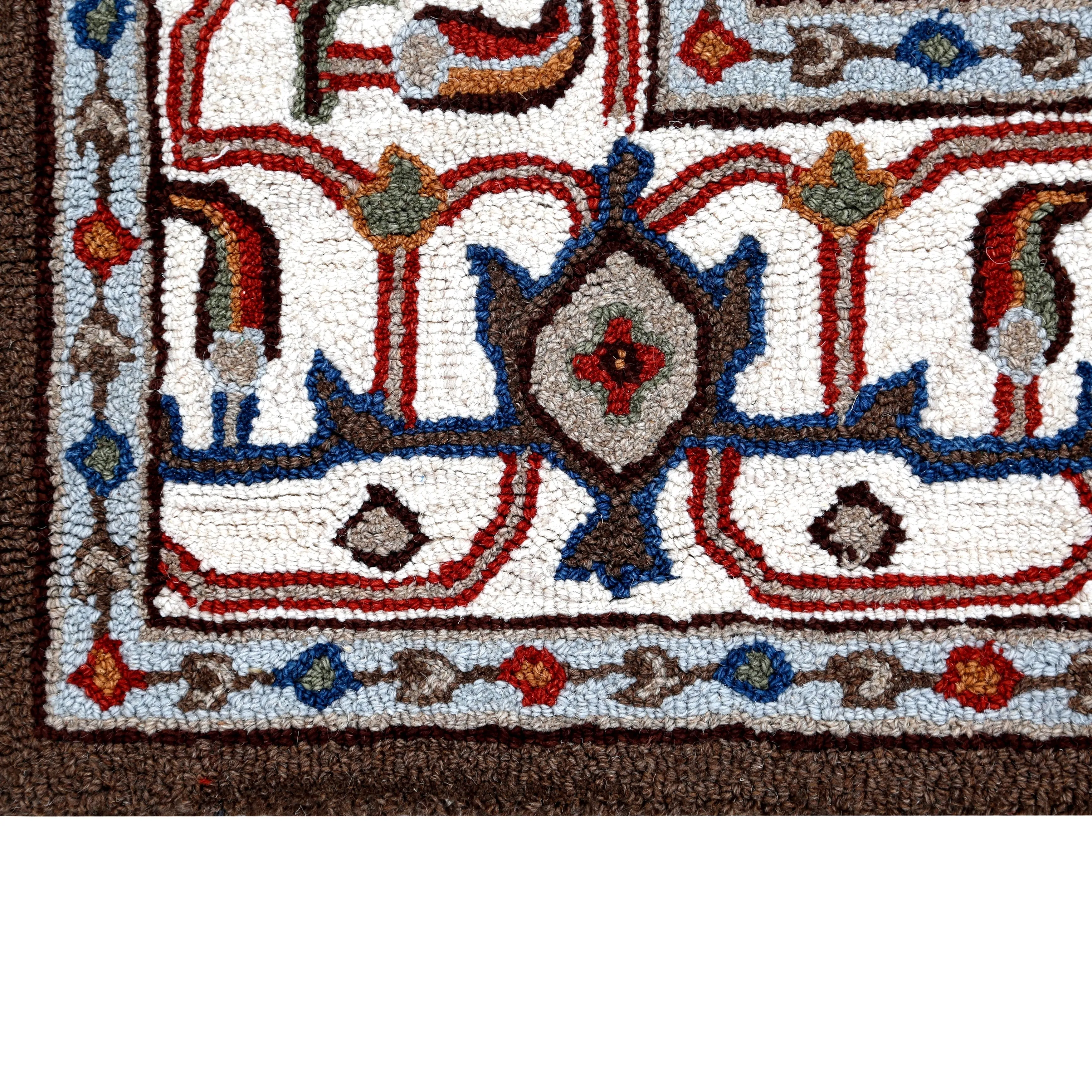 George Towne Living Persian Floral Luxury Handmade Traditional Persian Wool Area Rug