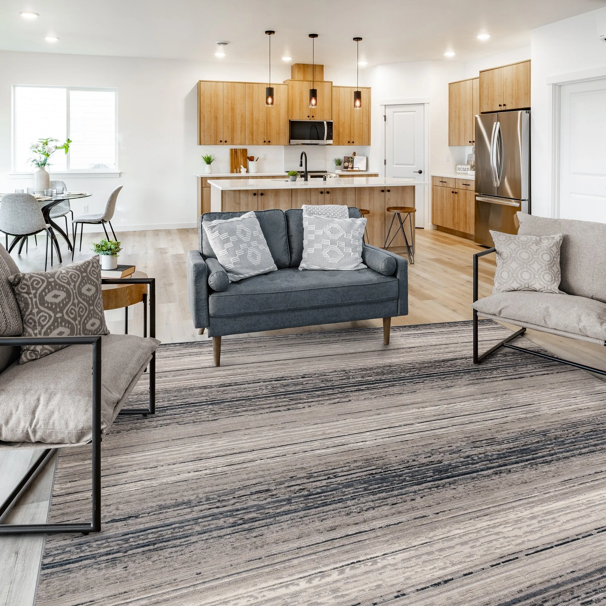 Gertmenian Flora Transitional Casual Modern Soft High-Low Polypropylene Polyester Indoor Area Rug Collection