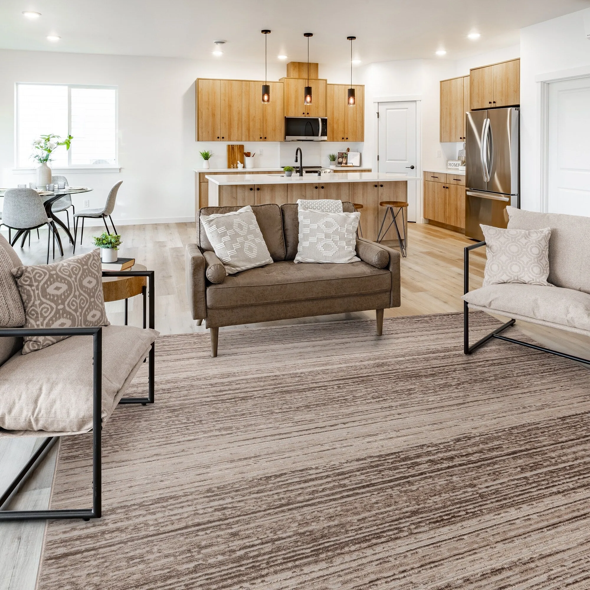Gertmenian Flora Transitional Casual Modern Soft High-Low Polypropylene Polyester Indoor Area Rug Collection