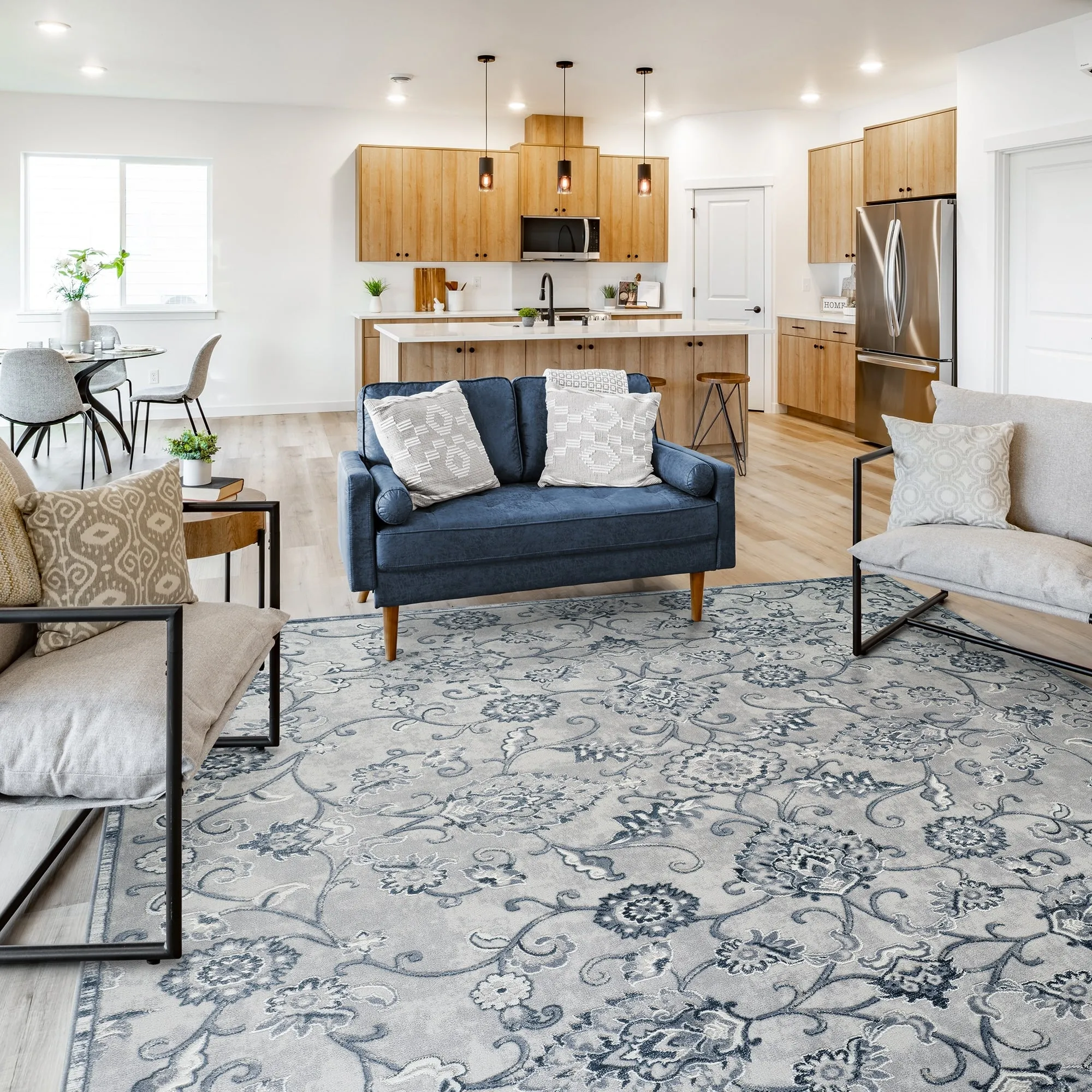Gertmenian Flora Transitional Casual Modern Soft High-Low Polypropylene Polyester Indoor Area Rug Collection