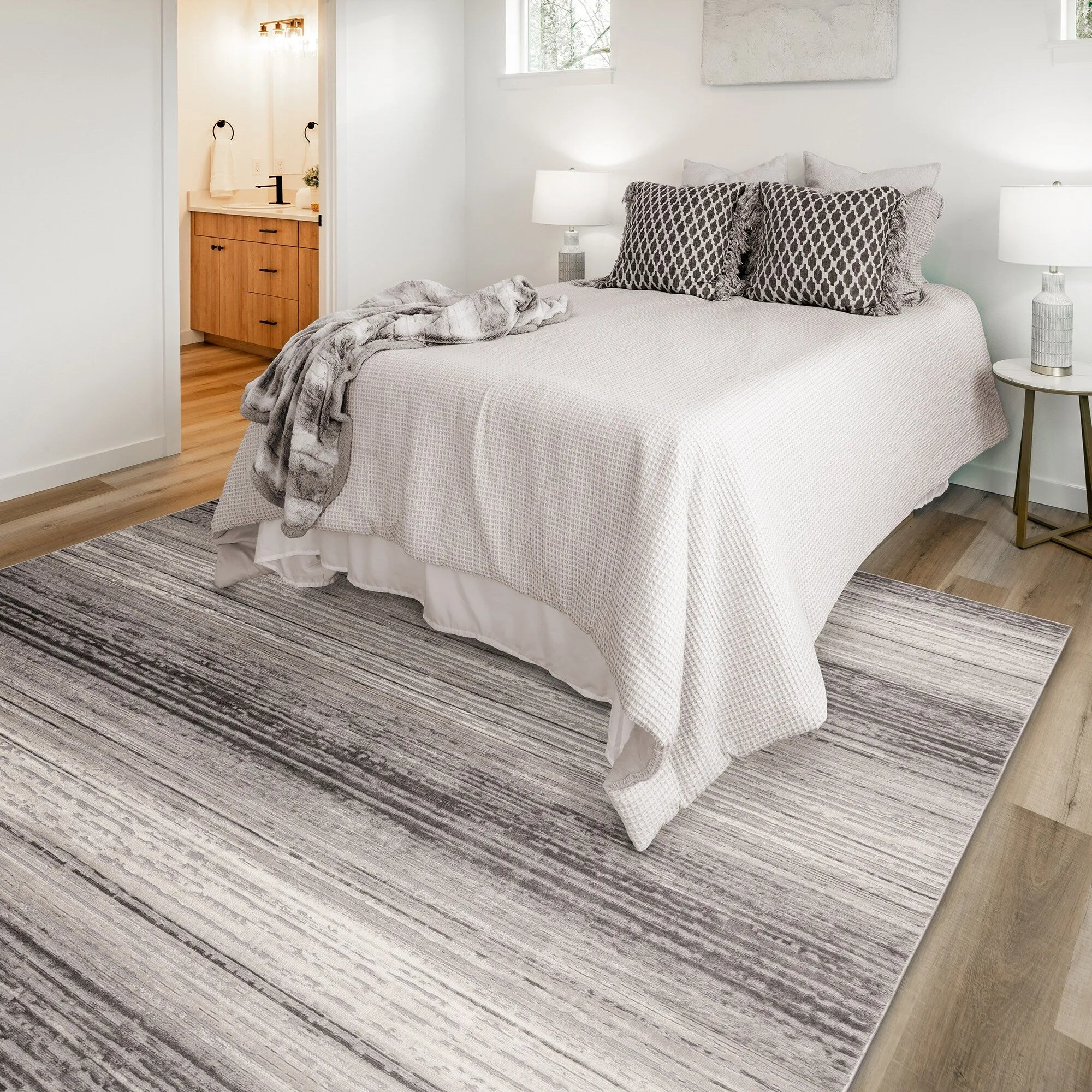 Gertmenian Flora Transitional Casual Modern Soft High-Low Polypropylene Polyester Indoor Area Rug Collection