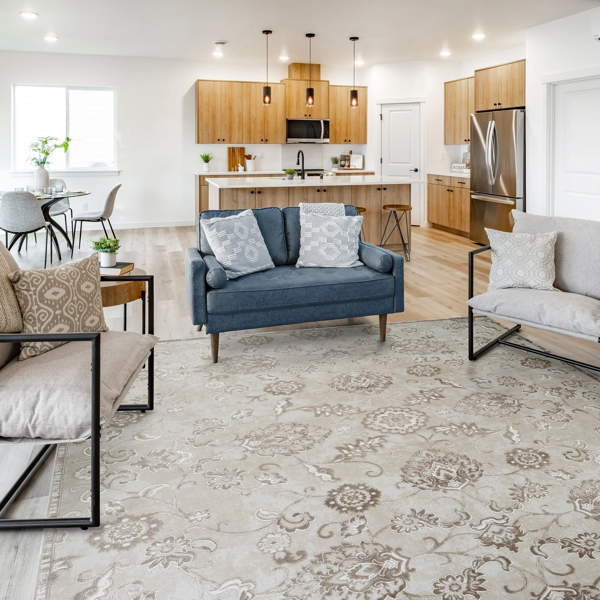 Gertmenian Flora Transitional Casual Modern Soft High-Low Polypropylene Polyester Indoor Area Rug Collection