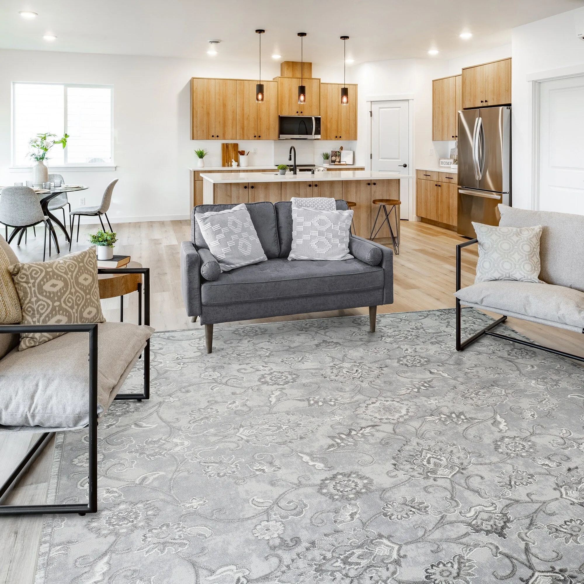 Gertmenian Flora Transitional Casual Modern Soft High-Low Polypropylene Polyester Indoor Area Rug Collection