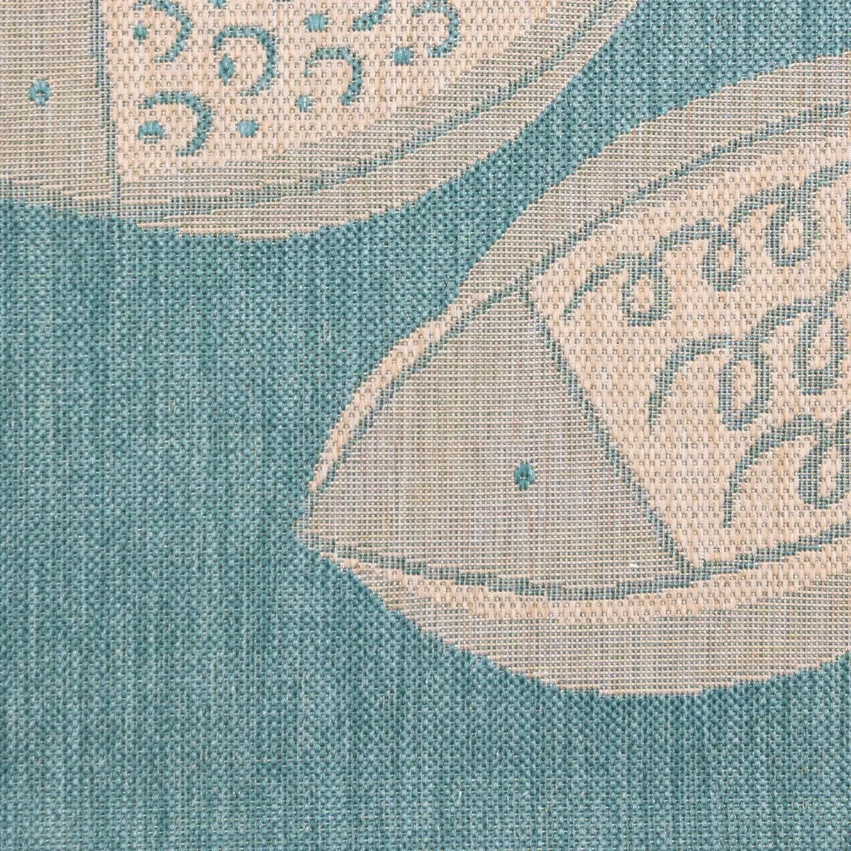 Gertmenian Paseo Loutro Oasis Aqua Casual Nautical Fish Indoor/ Outdoor Area Rug