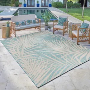 Gertmenian Paseo Paume Casual Palm Leaf Flatweave Indoor/ Outdoor Area Rug
