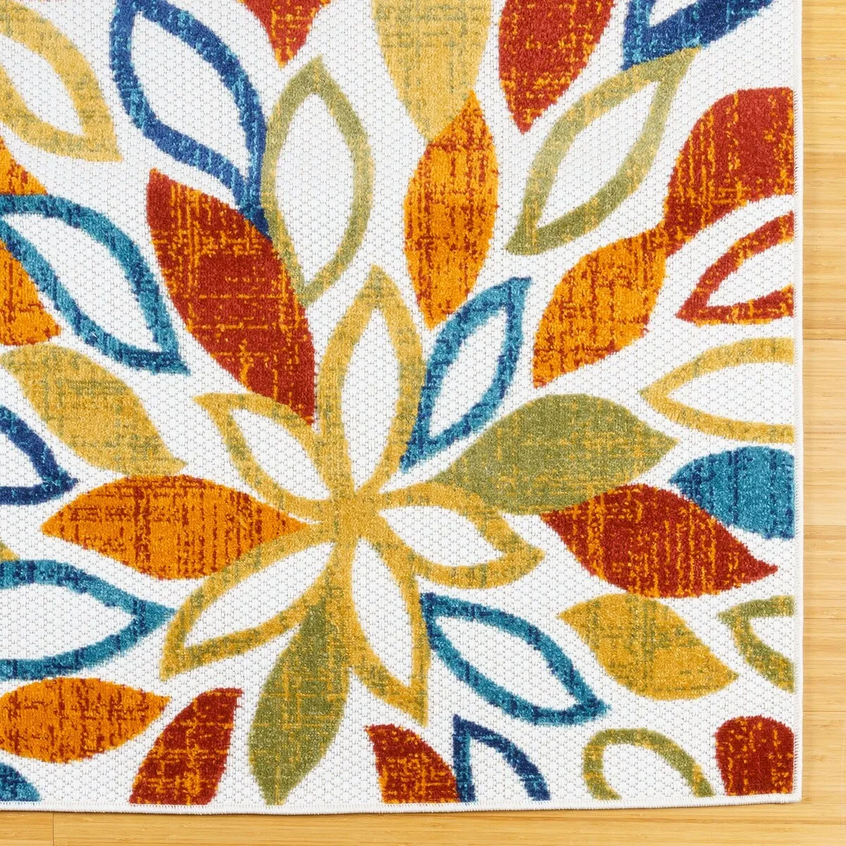 Gertmenian Zelda Floral Multicolored Indoor / Outdoor Area Rug.