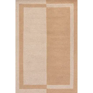Gino Two-Tone Bordered Wool Area Rug