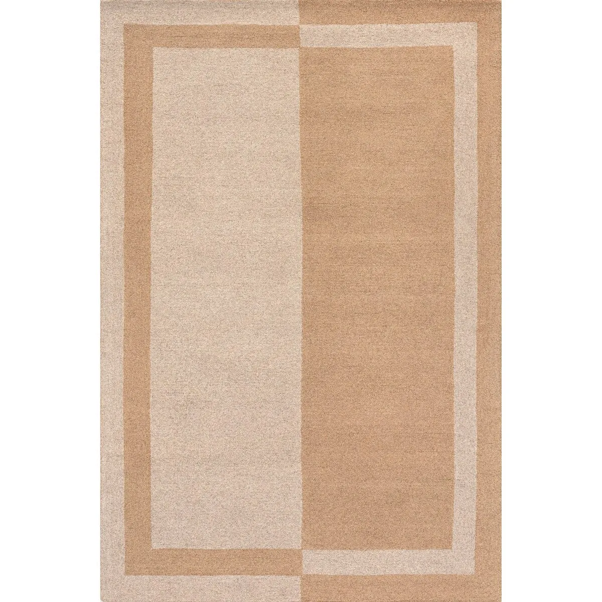 Gino Two-Tone Bordered Wool Area Rug