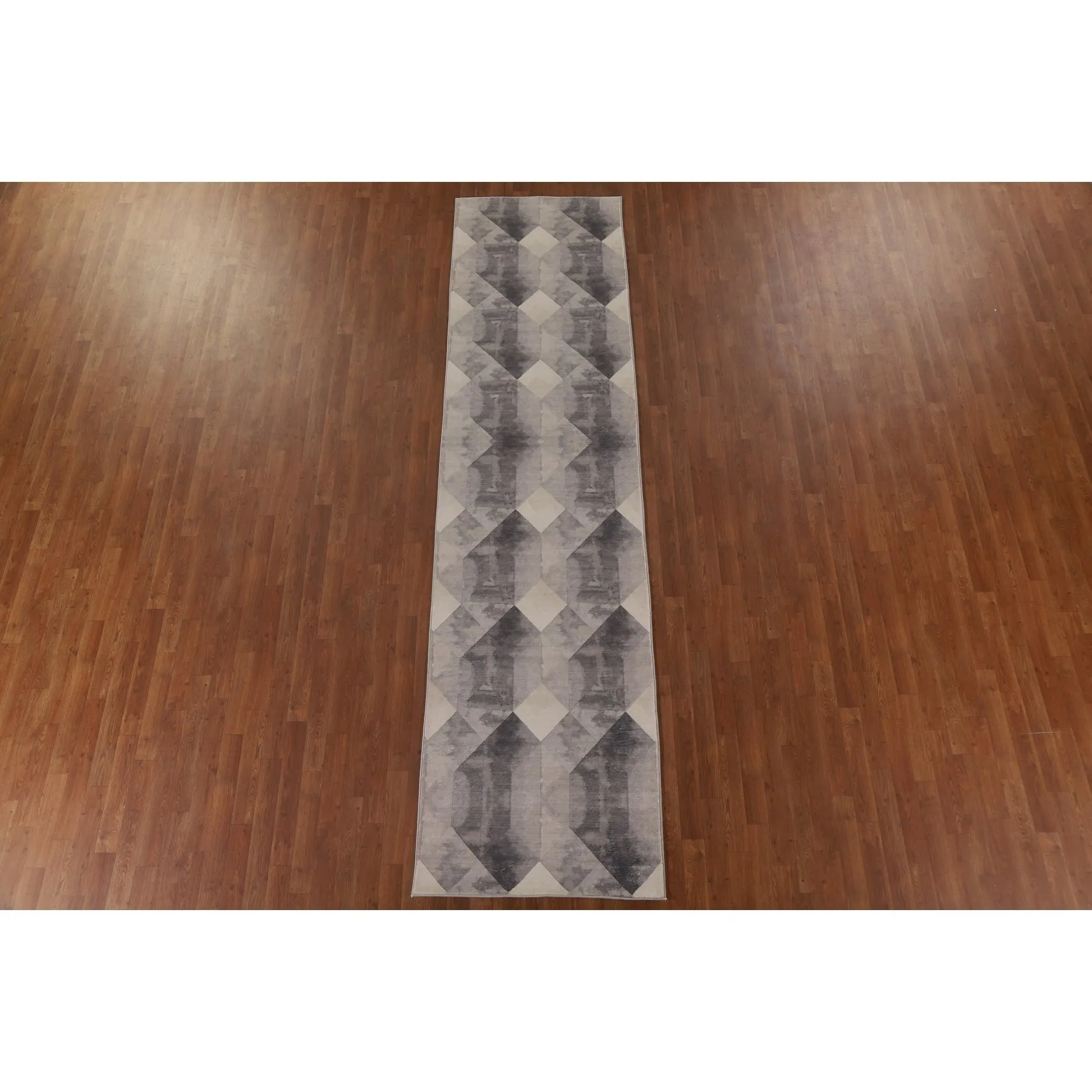 Grey Geometric Modern Rug Decorative Machine-Made Printed Carpet
